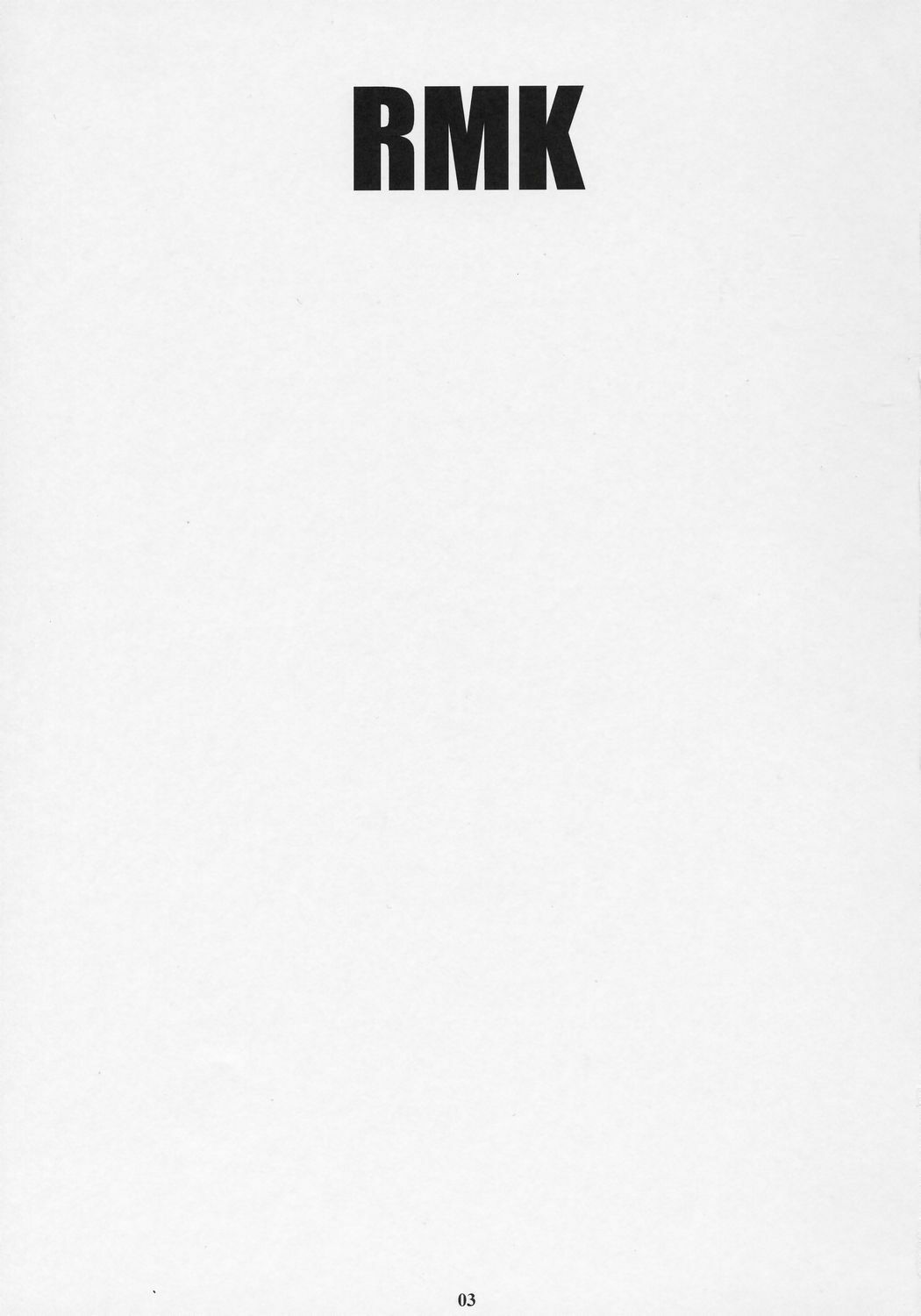 (C71) [M (Amano Ameno)] RMK (Bleach, Death Note, Gundam SEED DESTINY) page 2 full