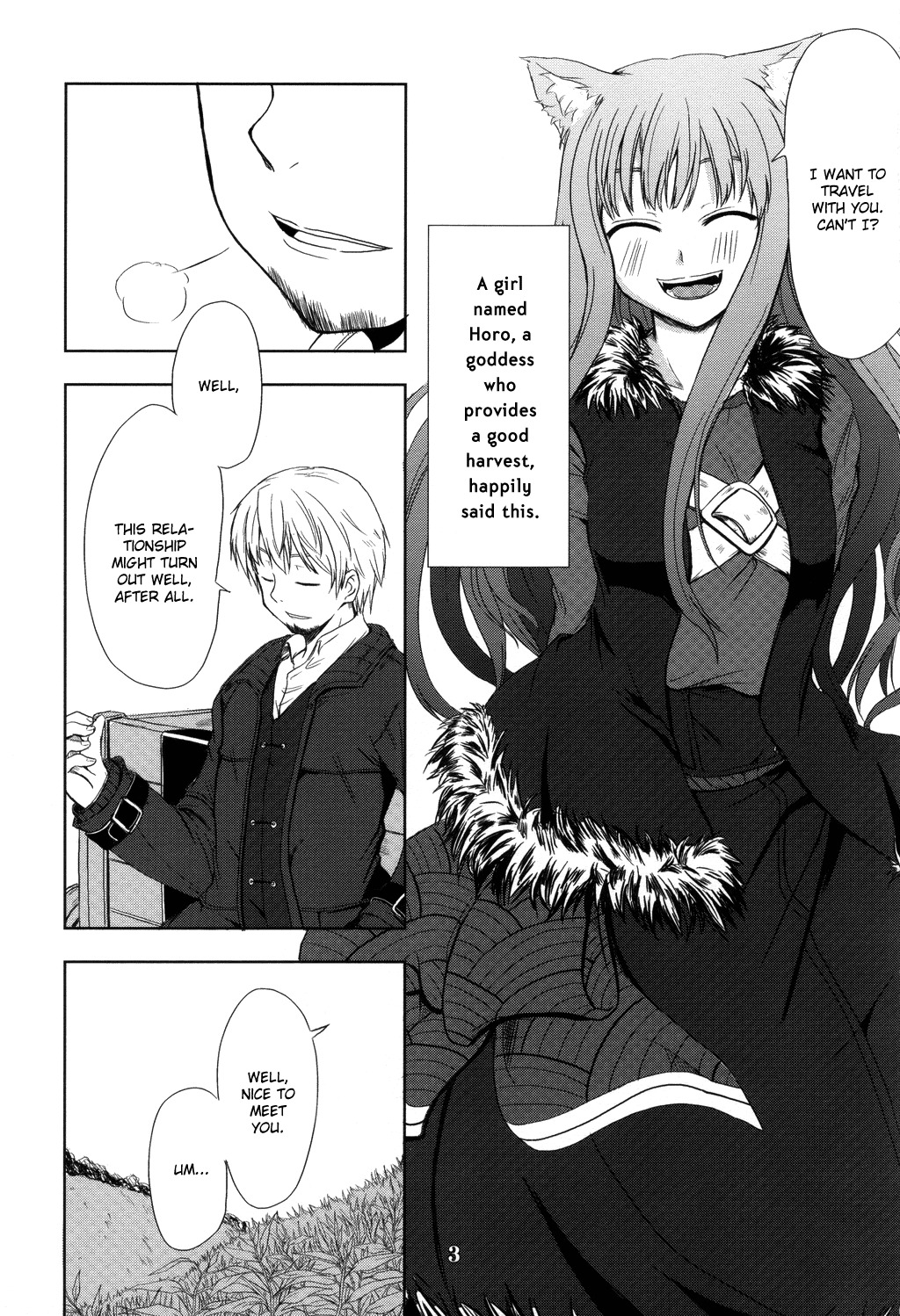 (Mimiket 16) [Neko no Paraiso (Neko no Te)] Ookami no Enbukyoku | Waltz of the Wolf (Spice and Wolf) [English] [Tail Feel so Good] page 3 full
