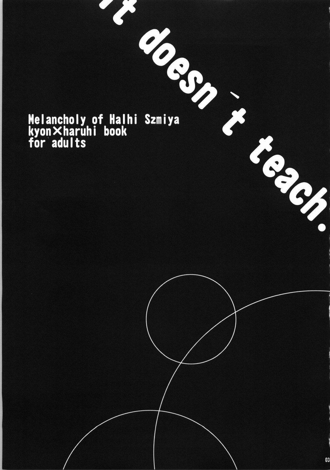 (C73) [Neko tank (Maitou)] Oshiete agenai (The Melancholy of Haruhi Suzumiya) page 2 full