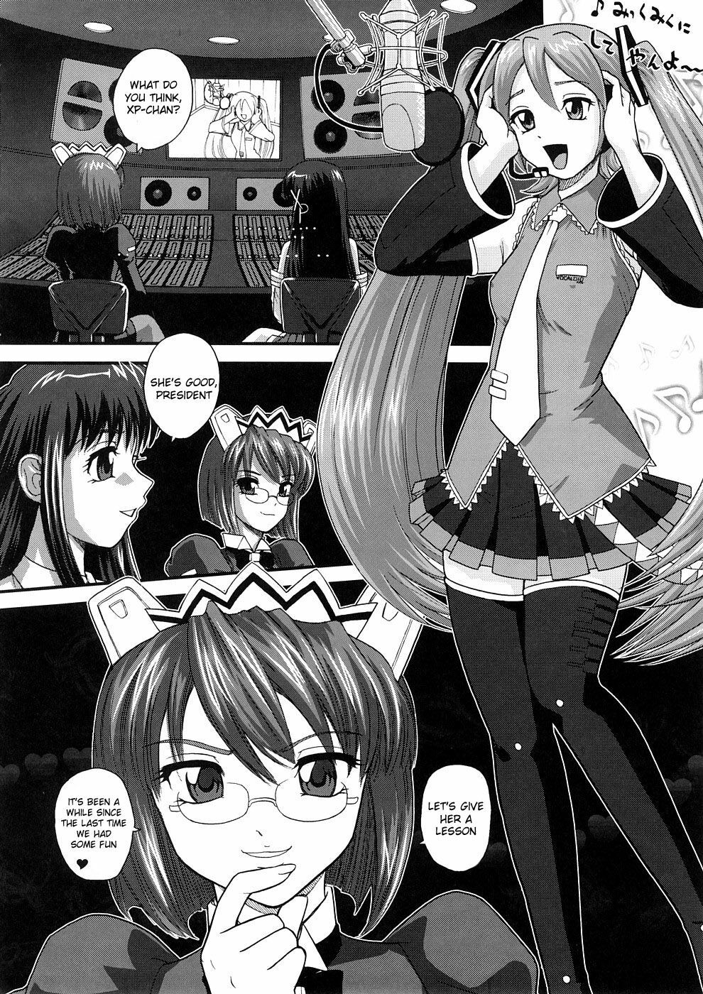 (COMIC1☆2) [Behind Moon (Q)] My Mic (VOCALOID, OS-tan) [English] [desudesu] page 3 full