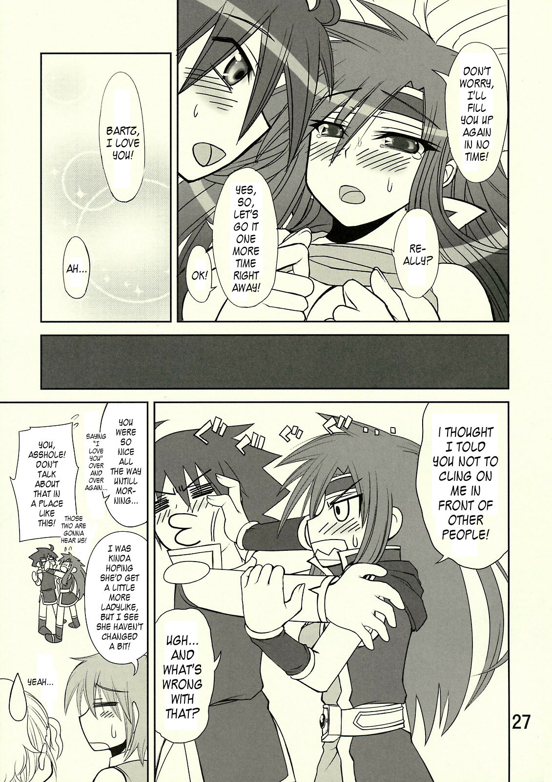 (C74) [Samidaregiri (Crowly)] So Sweet So Lonely + Kounyuu Tokuten Hon (Final Fantasy V) [English] {Kusanyagi} page 34 full