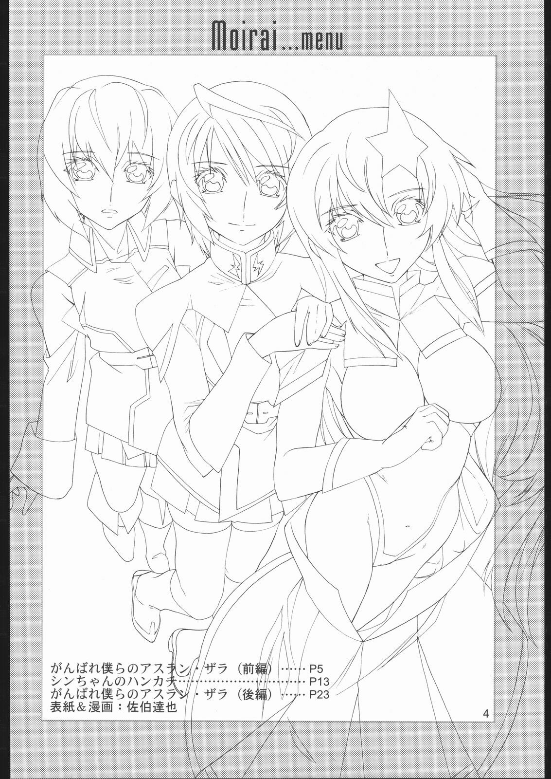 (Puniket 11) [Byousatsu Tanukidan (Saeki Tatsuya)] Moirai (Gundam SEED Destiny) page 3 full