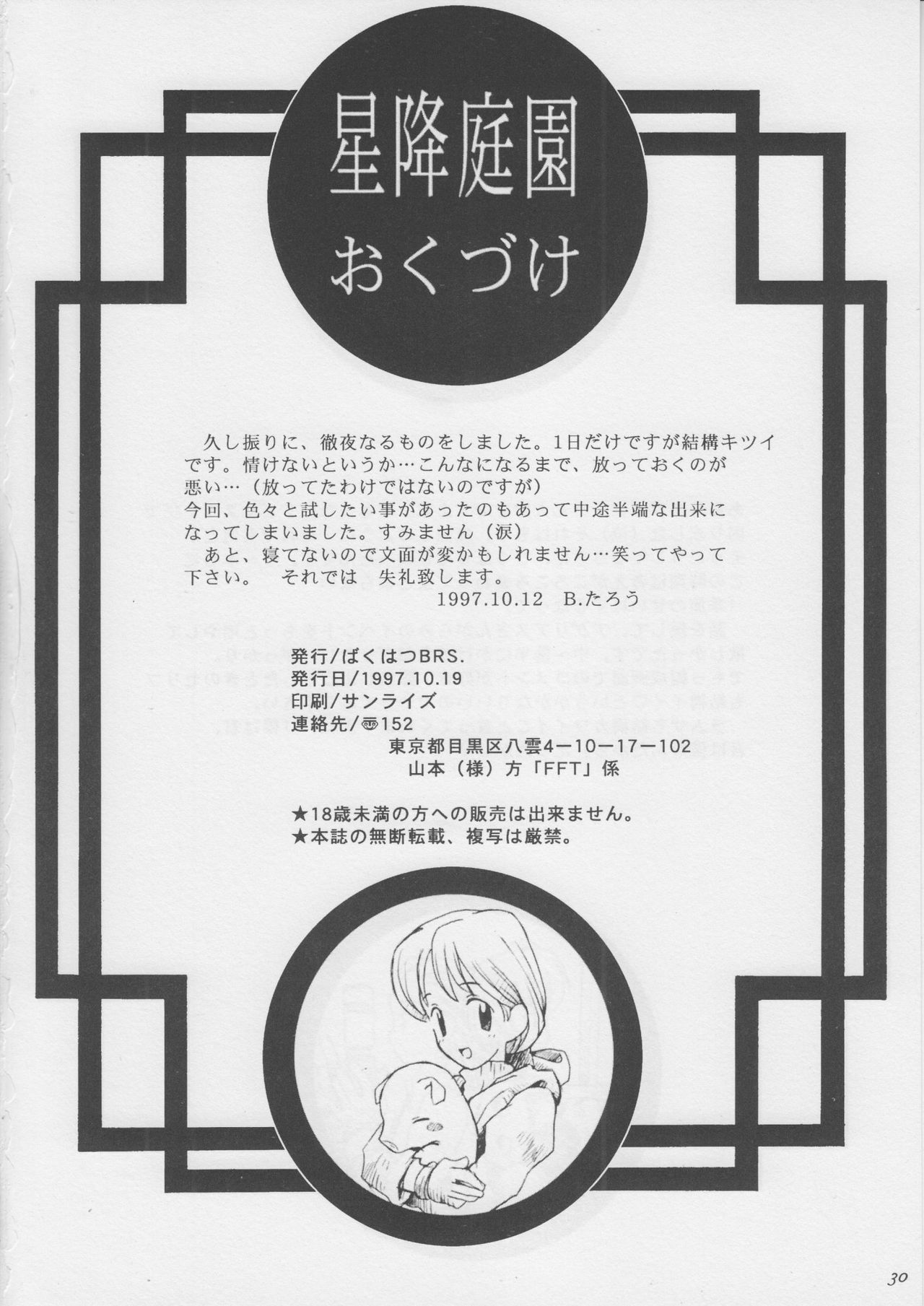 (CR22) [Bakuhatsu BRS. (B.Tarou)] Hoshifuri Teien (Final Fantasy Tactics) page 29 full