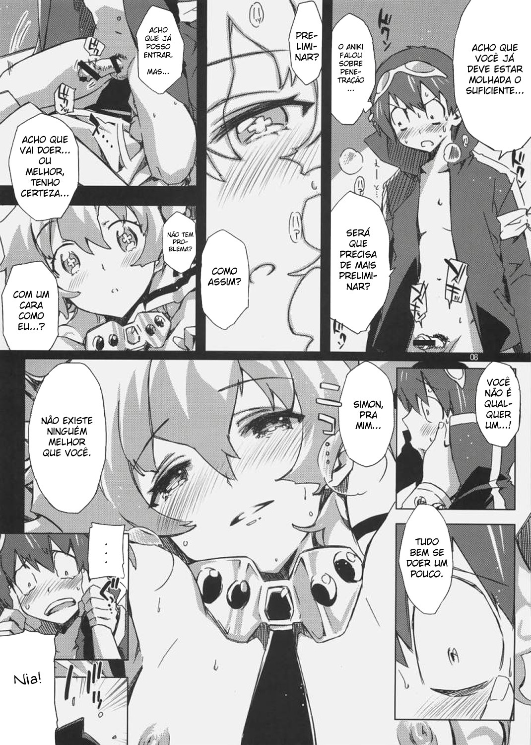 [Circle ED (ED)] Nia-hime no Eroi Hon ～ Ecchi tte Ittai nan desu ka? ～ (Tengen Toppa Gurren Lagann) [Portuguese-BR] page 7 full