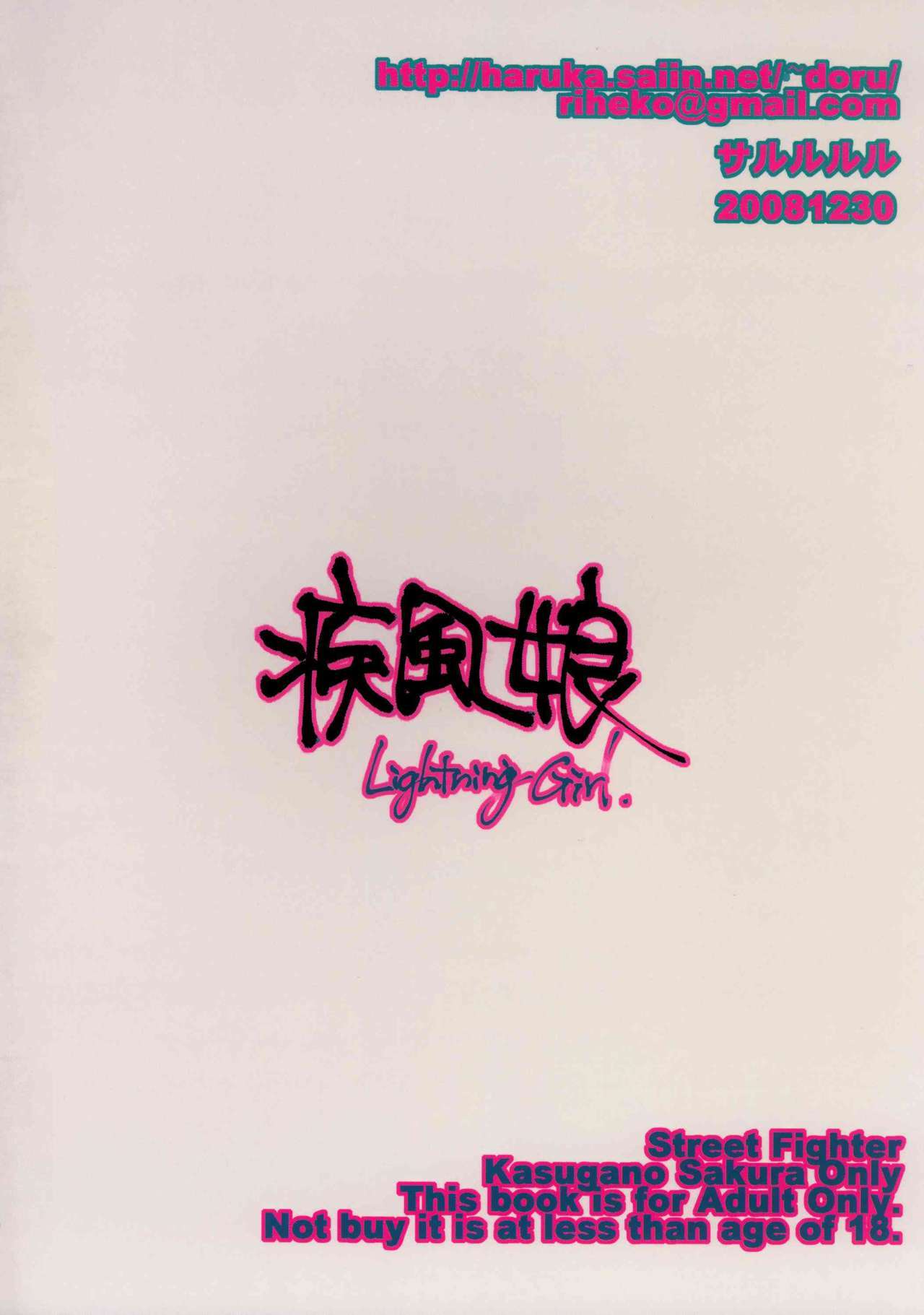 (C75) [Sarurururu (Doru Riheko)] Shippuujou ～Lightning Girl.～ (Street Fighter) page 26 full