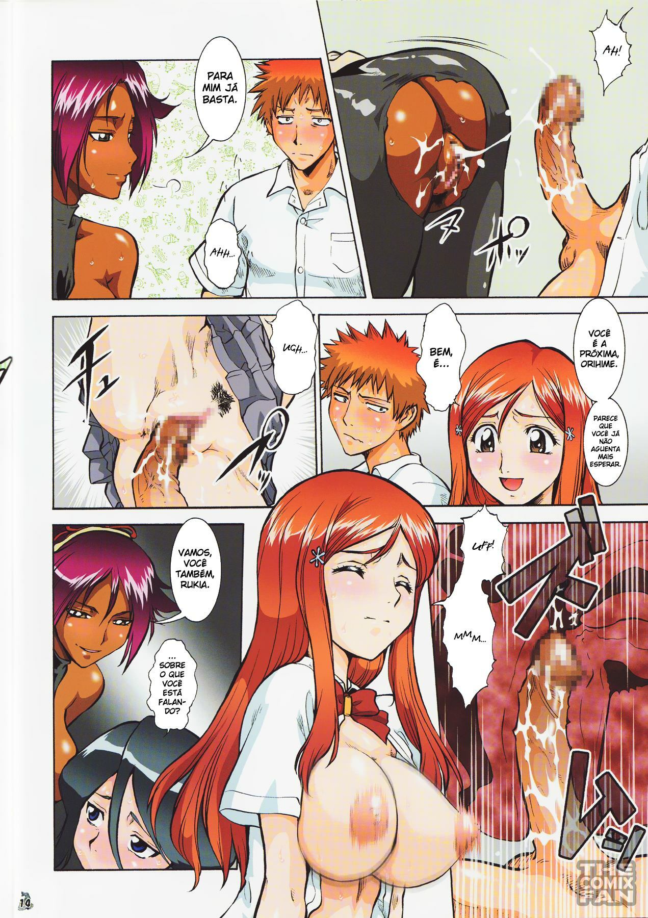 (C72) [Tsurikichi Doumei (Umedama Nabu)] Bari Etchi (Bleach) [Portuguese-BR] [The Comix Fan] page 14 full