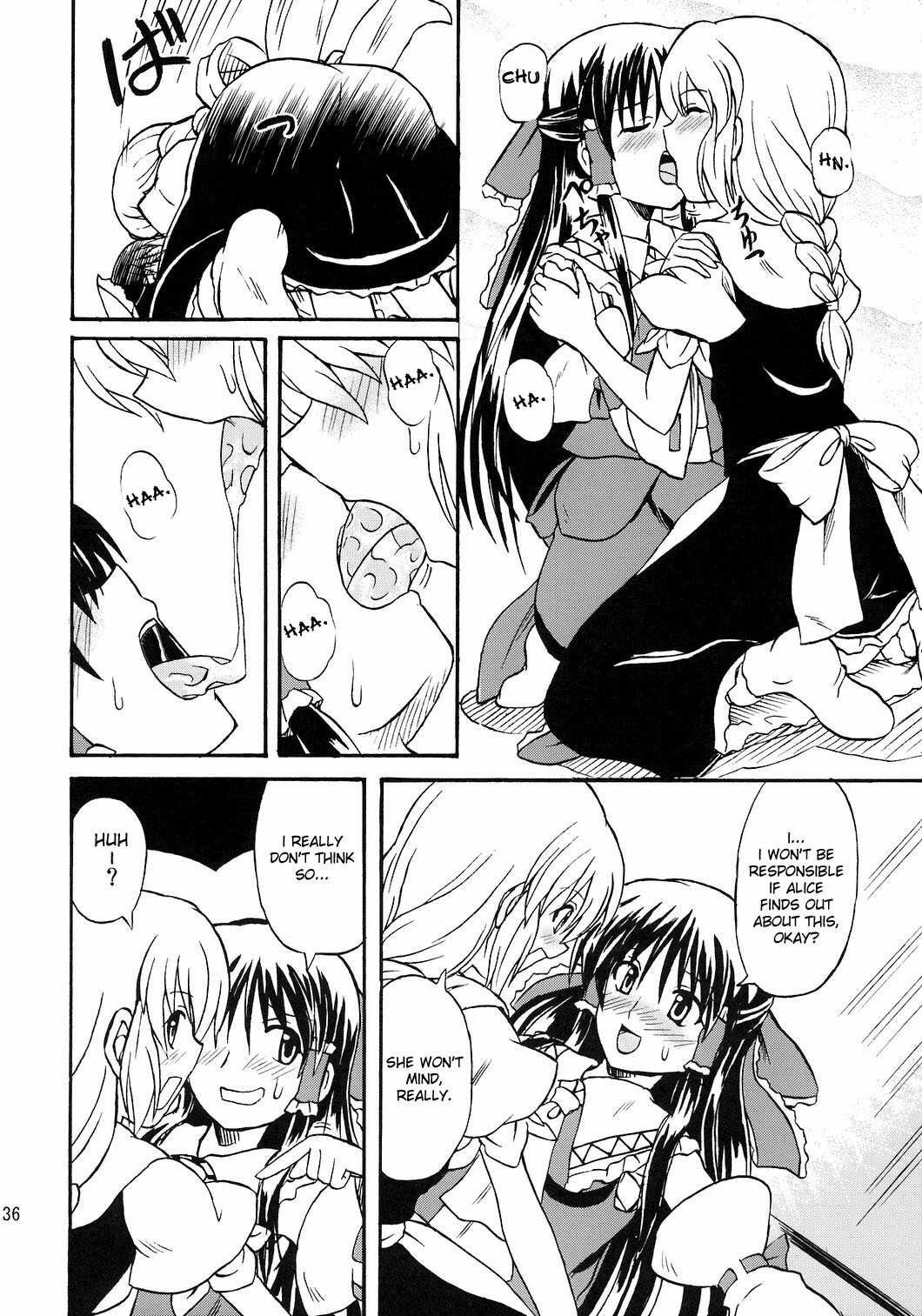 (Reitaisai 4) [Takakuya (Takaku Toshihiko)] Touhou Youjo Ranbu 8 | Touhou Enchantresses’ Dance 8 (Touhou Project) [English] page 36 full