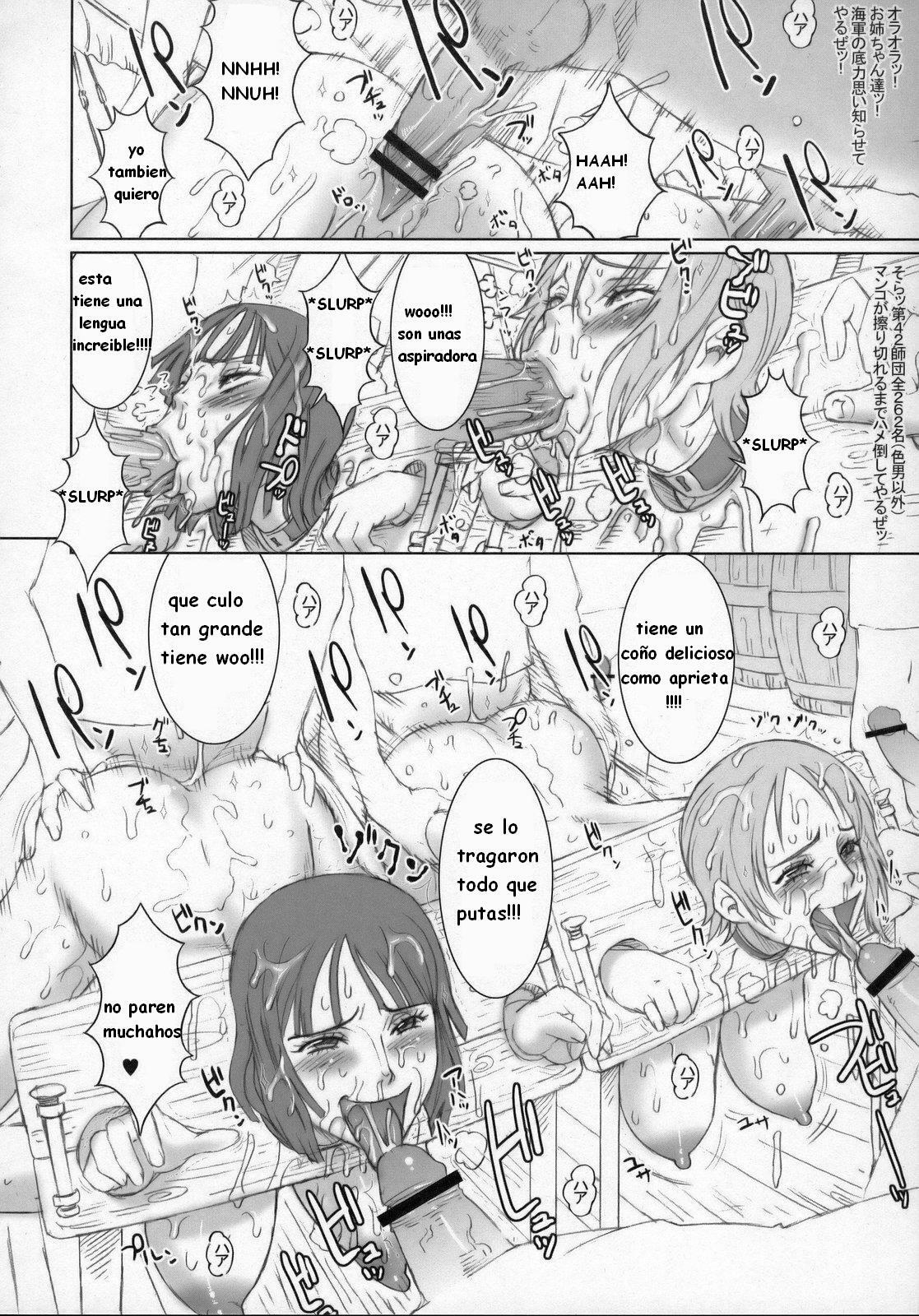 (C75) [Niku Ringo (Kakugari Kyoudai)] Nippon Practice 2 (One Piece) [Spanish] page 14 full