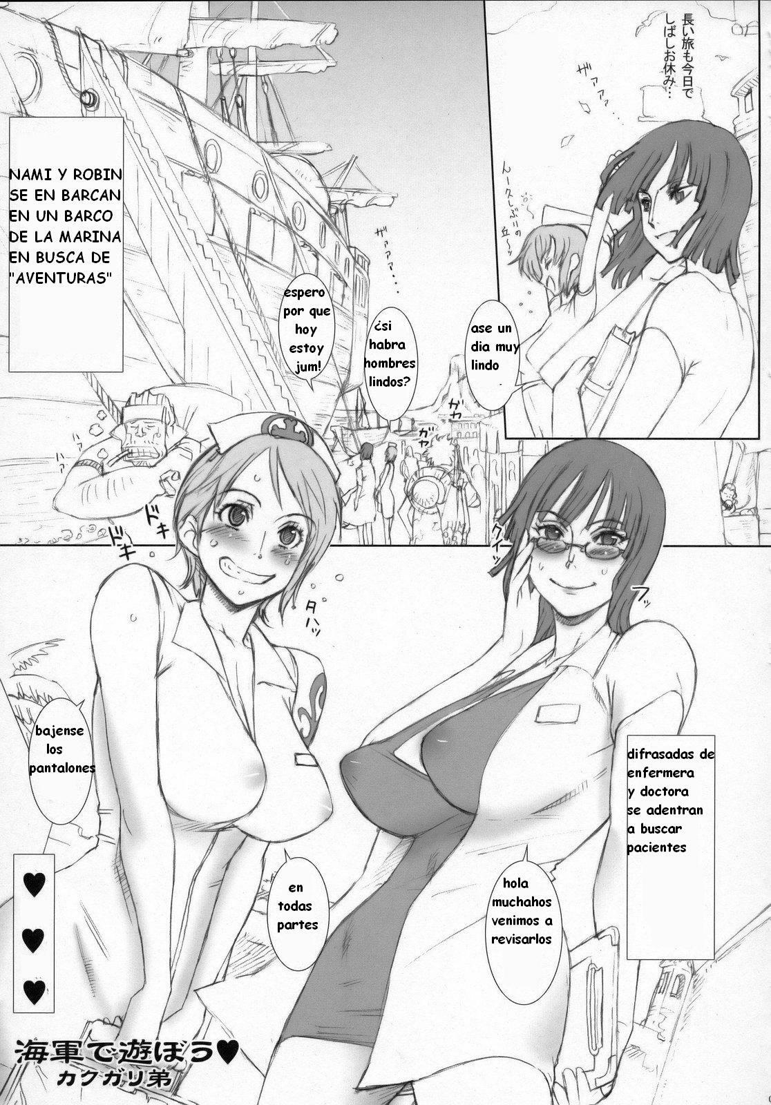 (C75) [Niku Ringo (Kakugari Kyoudai)] Nippon Practice 2 (One Piece) [Spanish] page 2 full