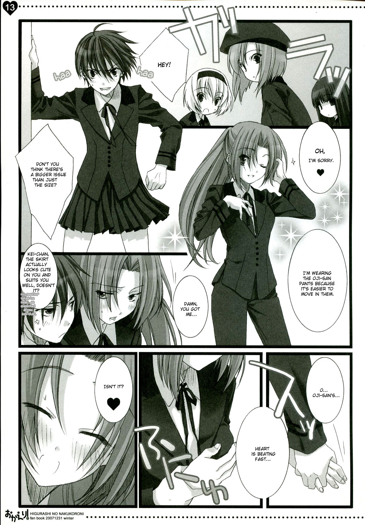 (C73) [Shounen x Shoujo (Kisaragi Mizu)] Okaeri! (Higurashi no naku Koro ni) [English] page 11 full