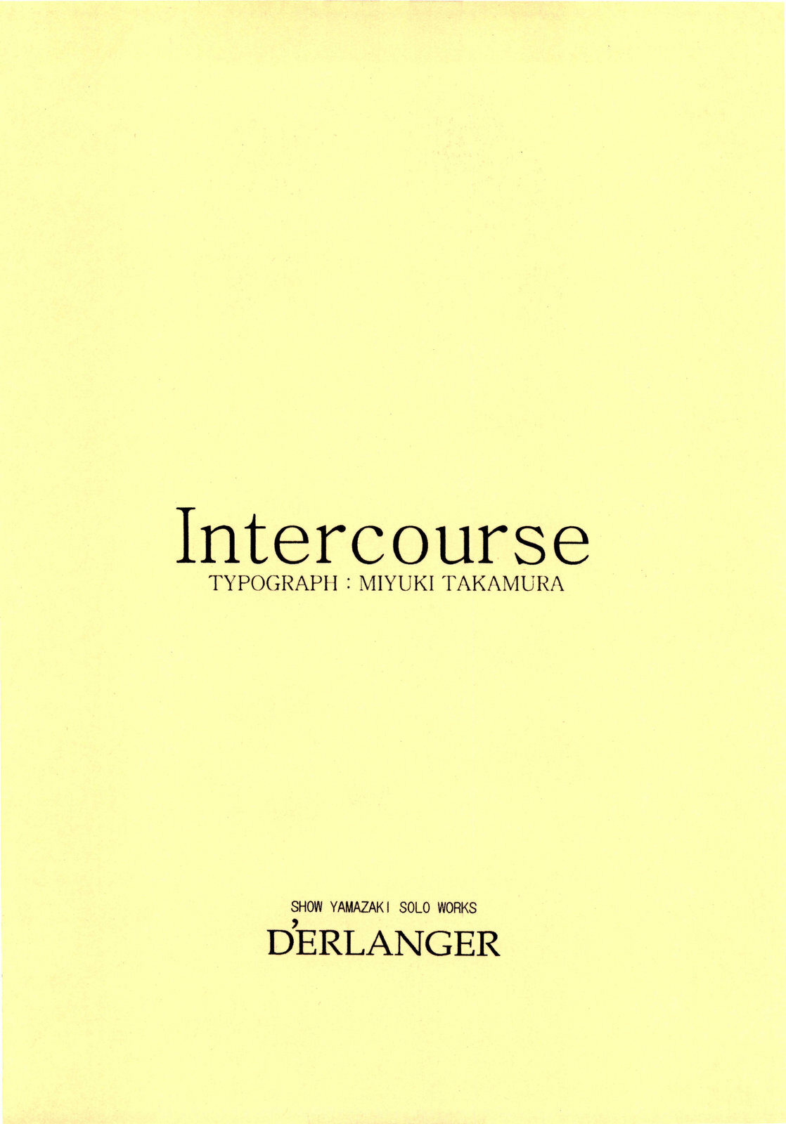[D'ERLANGER (Yamazaki Show)] Intercourse page 20 full