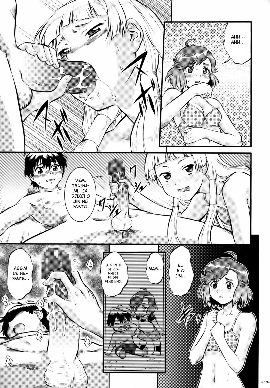 (C75) [Tsurikichi Doumei (Umedama Nabu)] Kannani (Kannagi: Crazy Shrine Maidens) [Portuguese-BR] [BartSSJ] page 18 full
