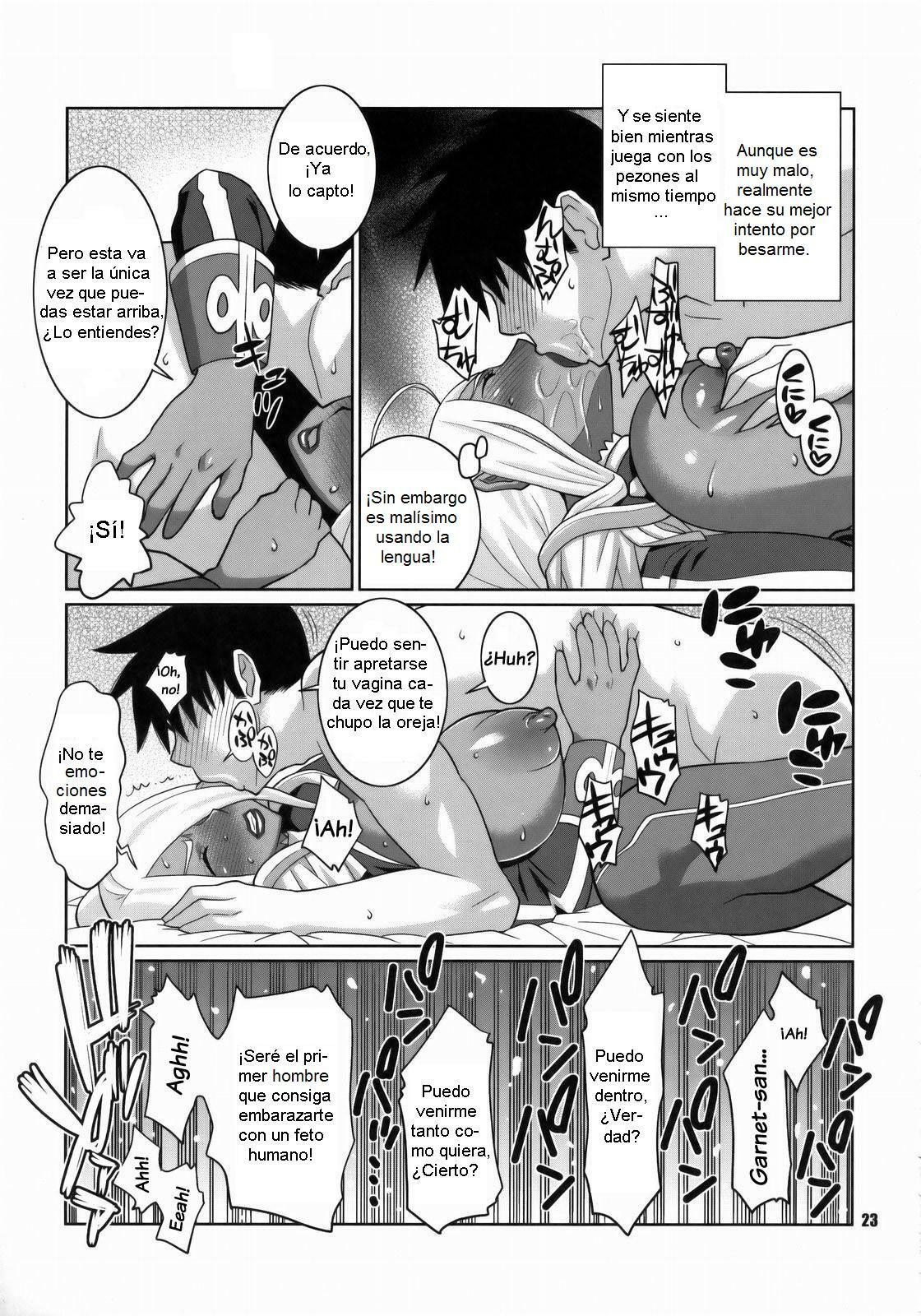 (C75) [TETRODOTOXIN (Nise Kurosaki)] Machina & Garnet to Toshikoshi SEX Zanmai (Dragonaut) [Spanish] [Biblioteca Hentai] page 22 full