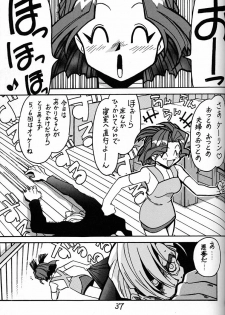 (C54) [Bible (Ogata Satomi)] Kyouakuteki Shidou Daiichijou Daikyuukou (Battle Athletes Daiundoukai [Battle Athletes Victory]) - page 36
