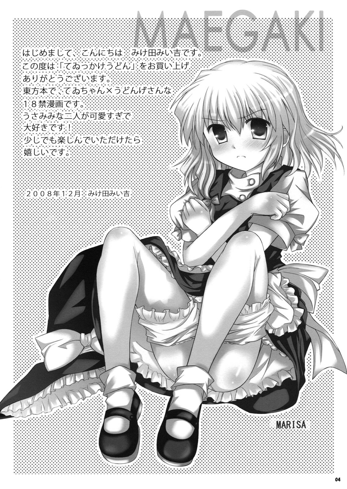 (C75) [3 colors cat (Miketa Miekichi)] Teikkakeudon (Touhou Project) page 4 full
