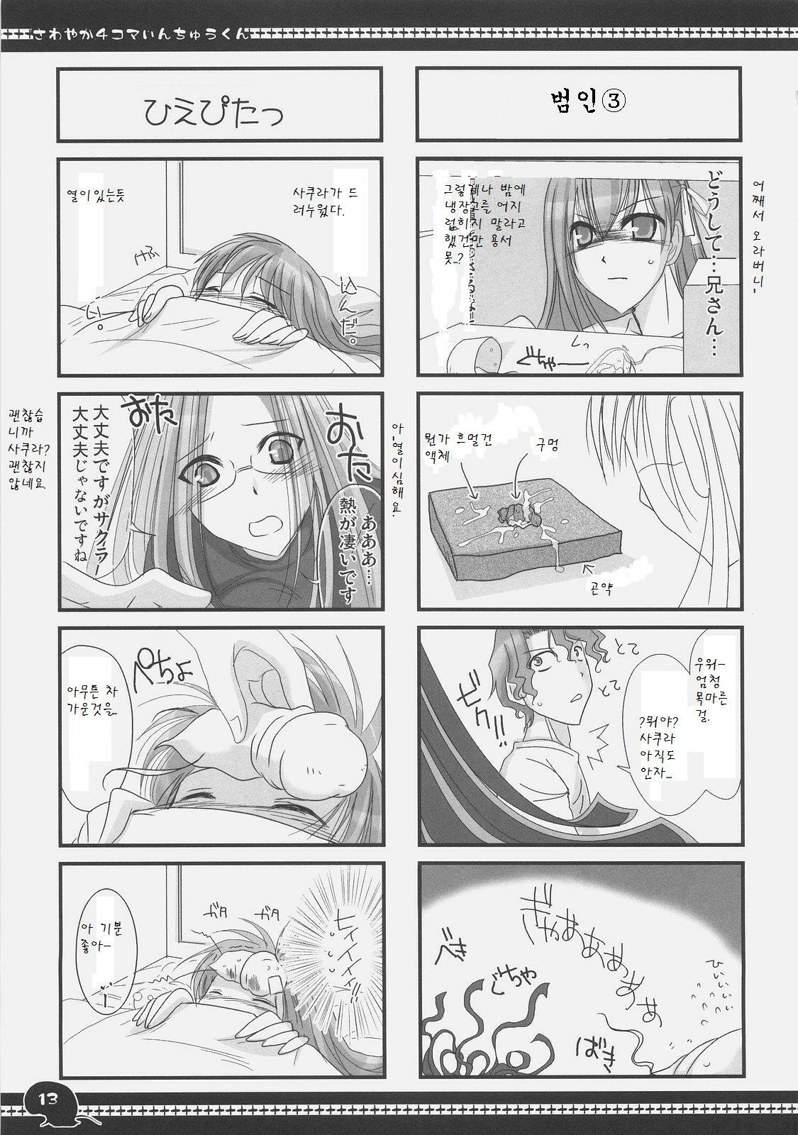 (C71) [UDON-YA (Kizuki Aruchu, ZAN)] Sawayaka 4koma Inchuu-kun Soushuuhen + alpha (Fate/stay night) [Korean] page 12 full