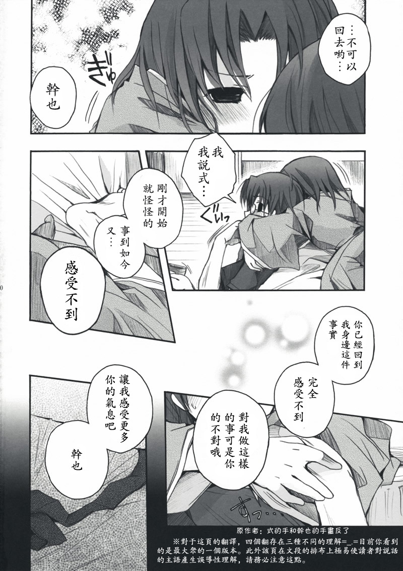 (C74) [Alkaloid (Izumiya Otoha)] Rengoku (Kara no Kyoukai) [Chinese] [枫色汉化组] page 19 full