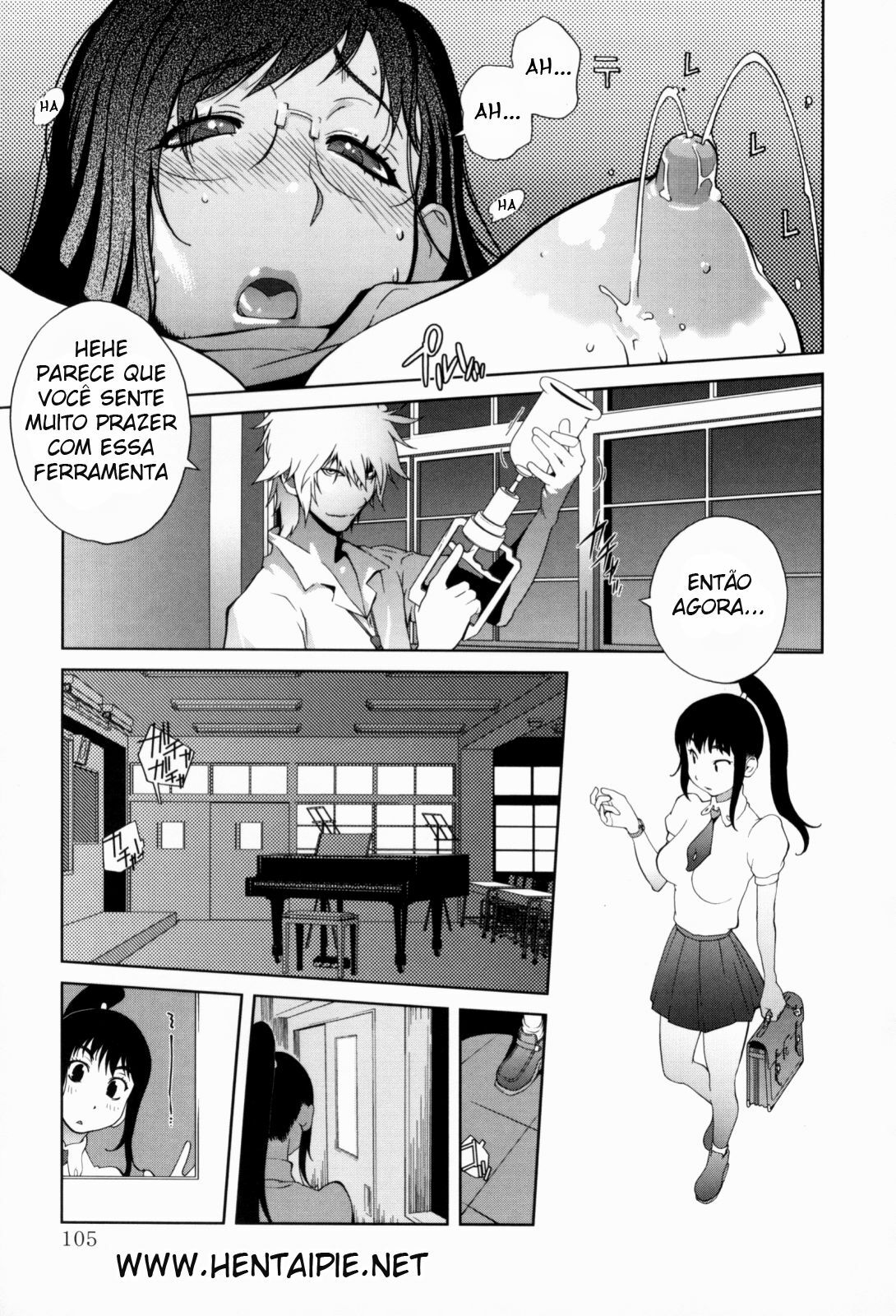 [Kotoyoshi Yumisuke] Kumikyoku Mitsunyuu - Mammosus Vacca Narratio [Portuguese-BR] [Hentaipie.net] page 106 full
