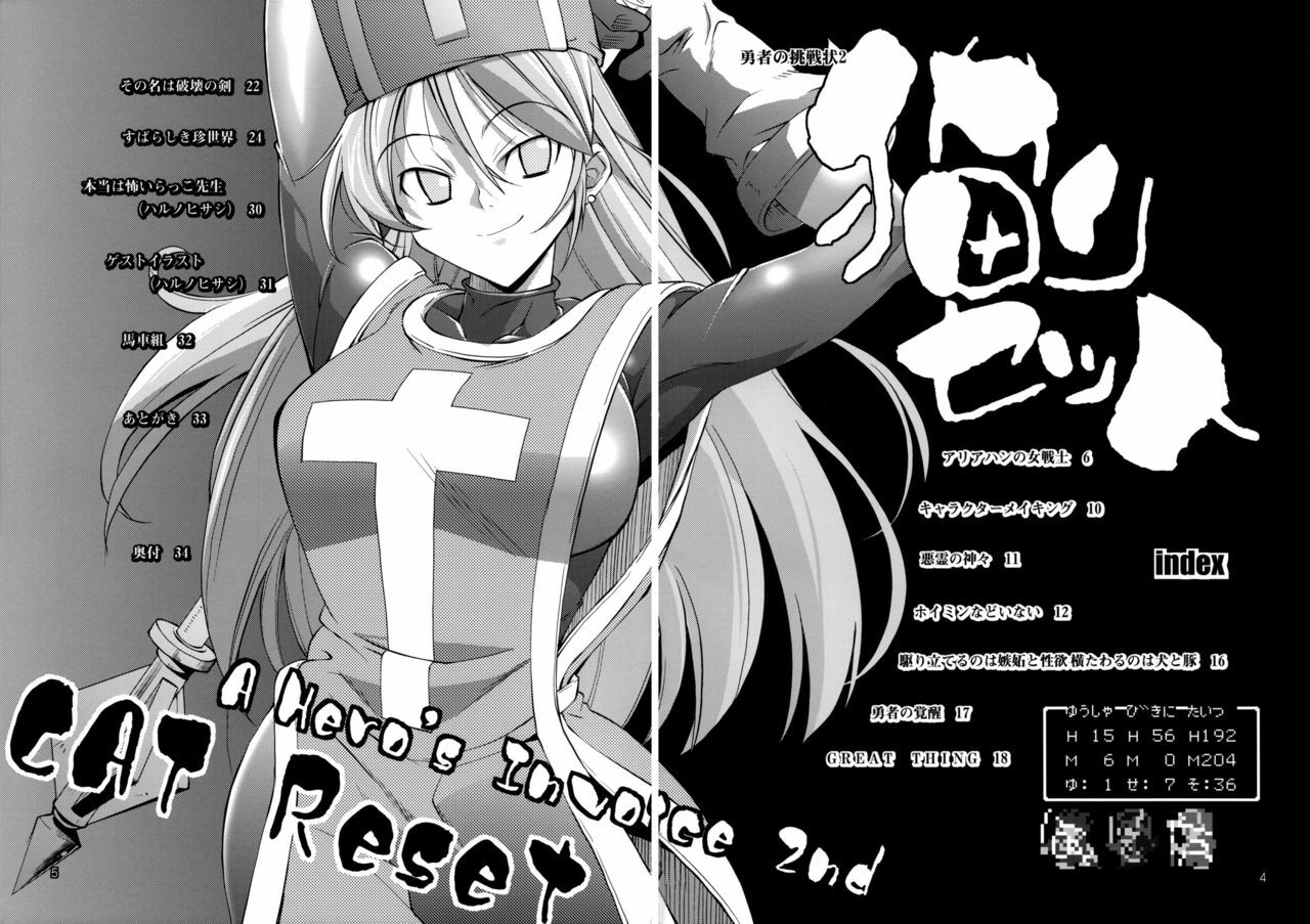 (C76) [R2 (Rakko)] Yuusha no Chousenjou 2 Neko Reset (Dragon Quest III) page 3 full