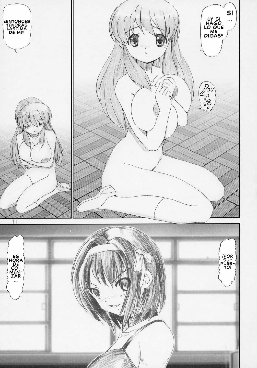 [Raijinkai (Haruki Genia)] Mugurui -Mirai Shoujo Chijoku Ingi- | El Castigo de Mikuru (The Melancholy of Haruhi Suzumiya) [Spanish] [Jedah12] page 10 full