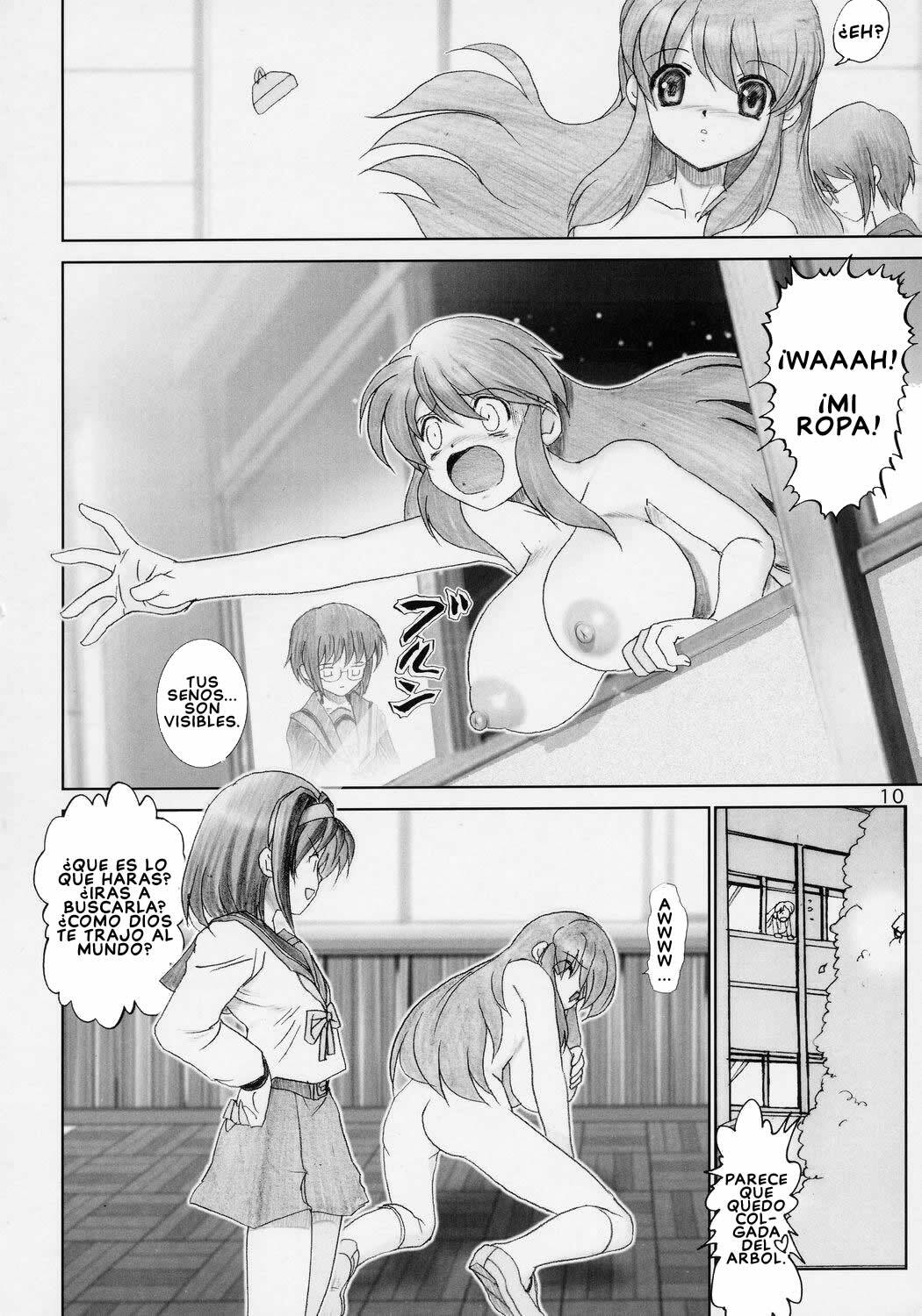 [Raijinkai (Haruki Genia)] Mugurui -Mirai Shoujo Chijoku Ingi- | El Castigo de Mikuru (The Melancholy of Haruhi Suzumiya) [Spanish] [Jedah12] page 9 full