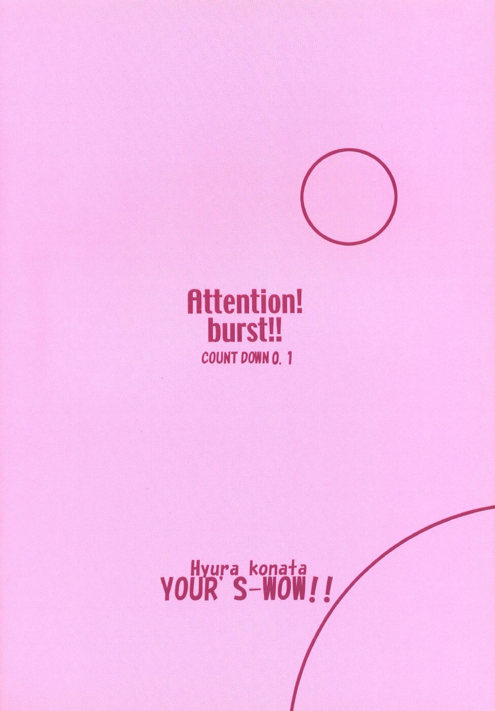 (C61) [Your's Wow (Konata Hyuura)] Bakusun Attention! Burst!! Count Down 0.1 page 60 full