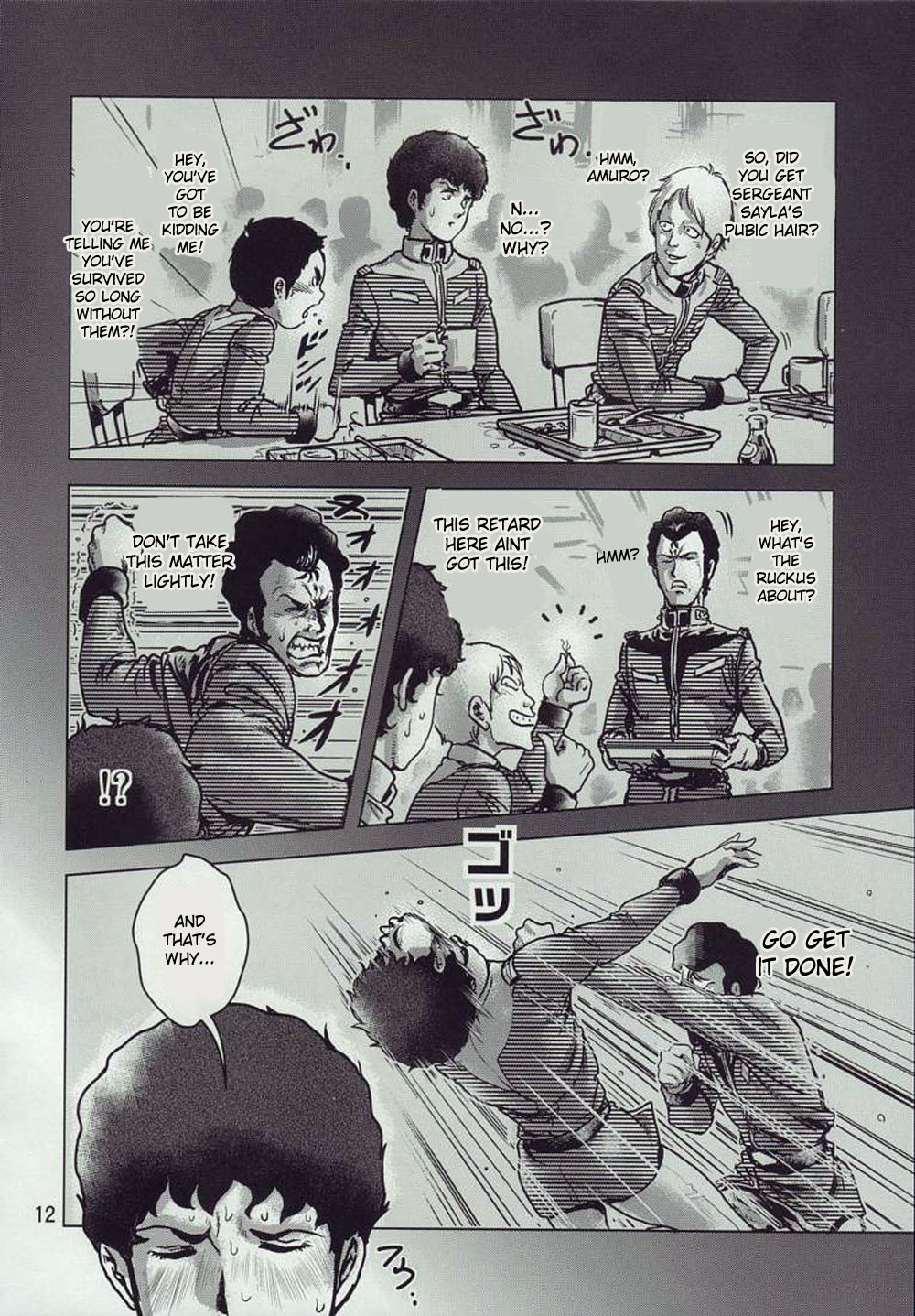 (C73) [Skirt Tsuki (keso)] Kinpatsu no Omamori (Mobile Suit Gundam) [English] page 12 full