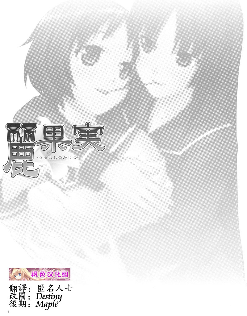 (C75) [Punipuni Doumei (Mizuki Gyokuran)] Uruwashi no Kajitsu (GA-REI -zero-) [Chinese] page 2 full