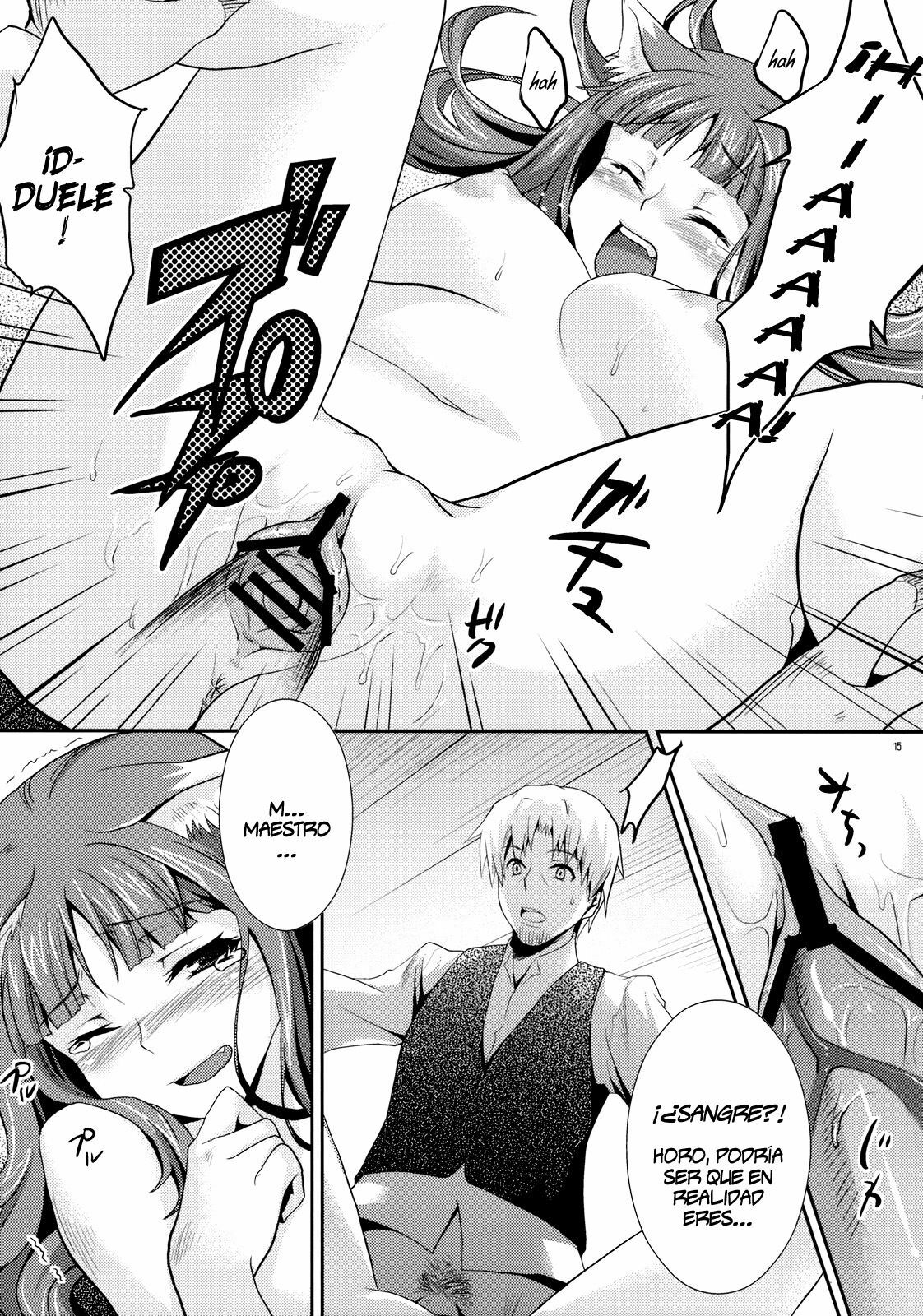 (COMIC1☆3) [Koakuma Sageha (Sage Joh)] Ookami to Mitsu Ringo (Spice and Wolf) [Spanish] page 14 full