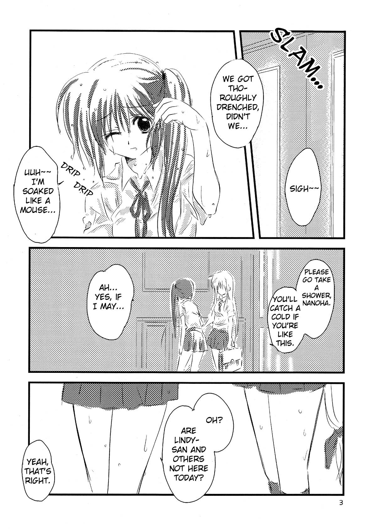 (C76) [kuri koro. (tokoharu)] Yuudachi | Evening Rain (Mahou Shoujo Lyrical Nanoha) [English] [NanoFate + Wings of Yuri] page 2 full