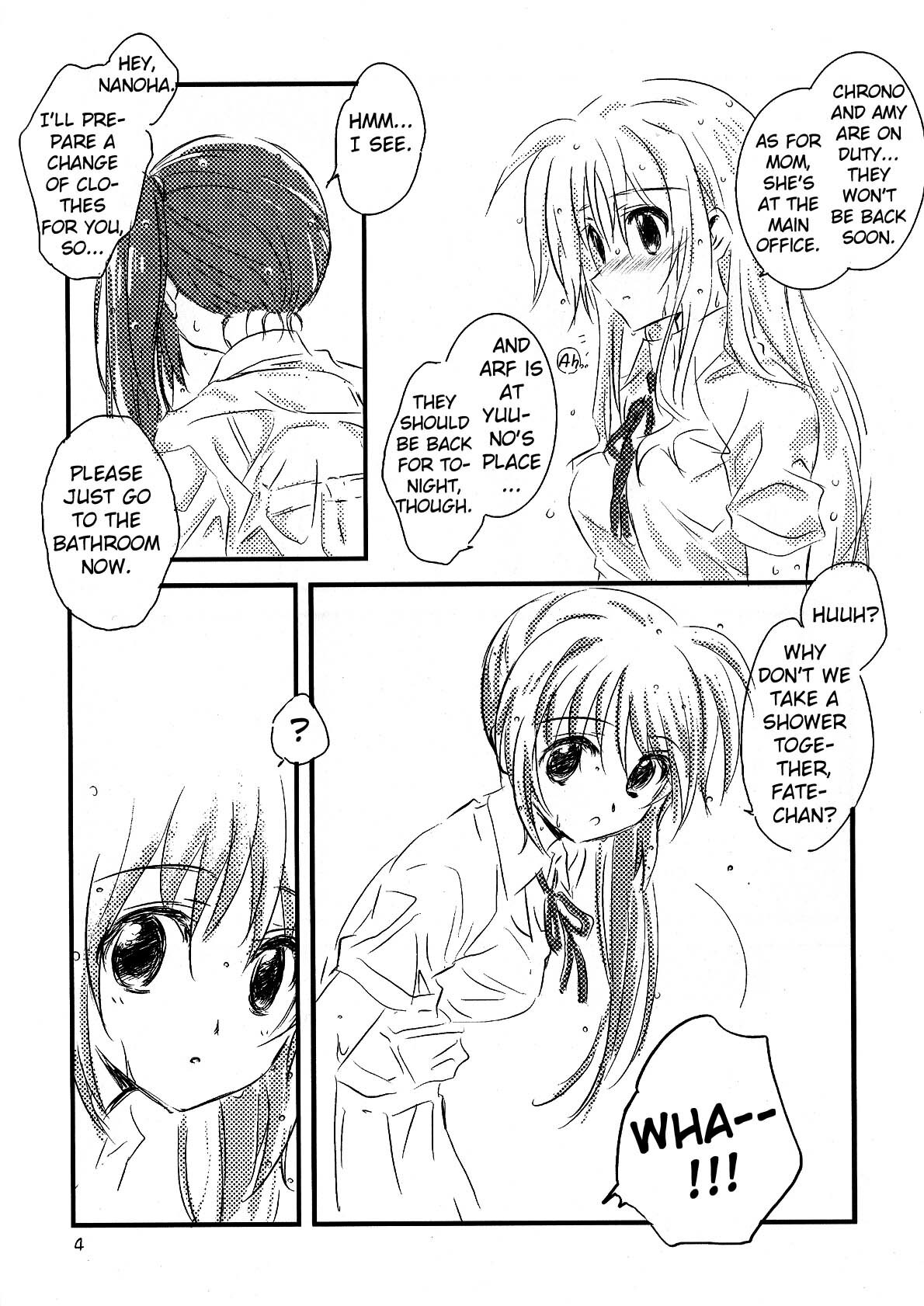 (C76) [kuri koro. (tokoharu)] Yuudachi | Evening Rain (Mahou Shoujo Lyrical Nanoha) [English] [NanoFate + Wings of Yuri] page 3 full
