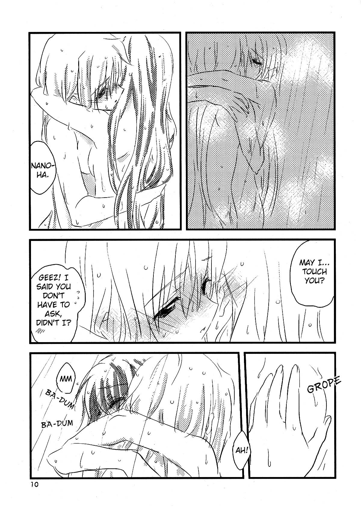 (C76) [kuri koro. (tokoharu)] Yuudachi | Evening Rain (Mahou Shoujo Lyrical Nanoha) [English] [NanoFate + Wings of Yuri] page 9 full