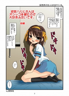 [Mousou Kai no Juunin wa Ikiteiru. (Kandanchi)] Suzumiya Haruhi-san wa Oshikko o Nomu no ga Daisuki mitai desu Zenpen (Suzumiya Haruhi no Yuuutsu) [Digital] - page 3