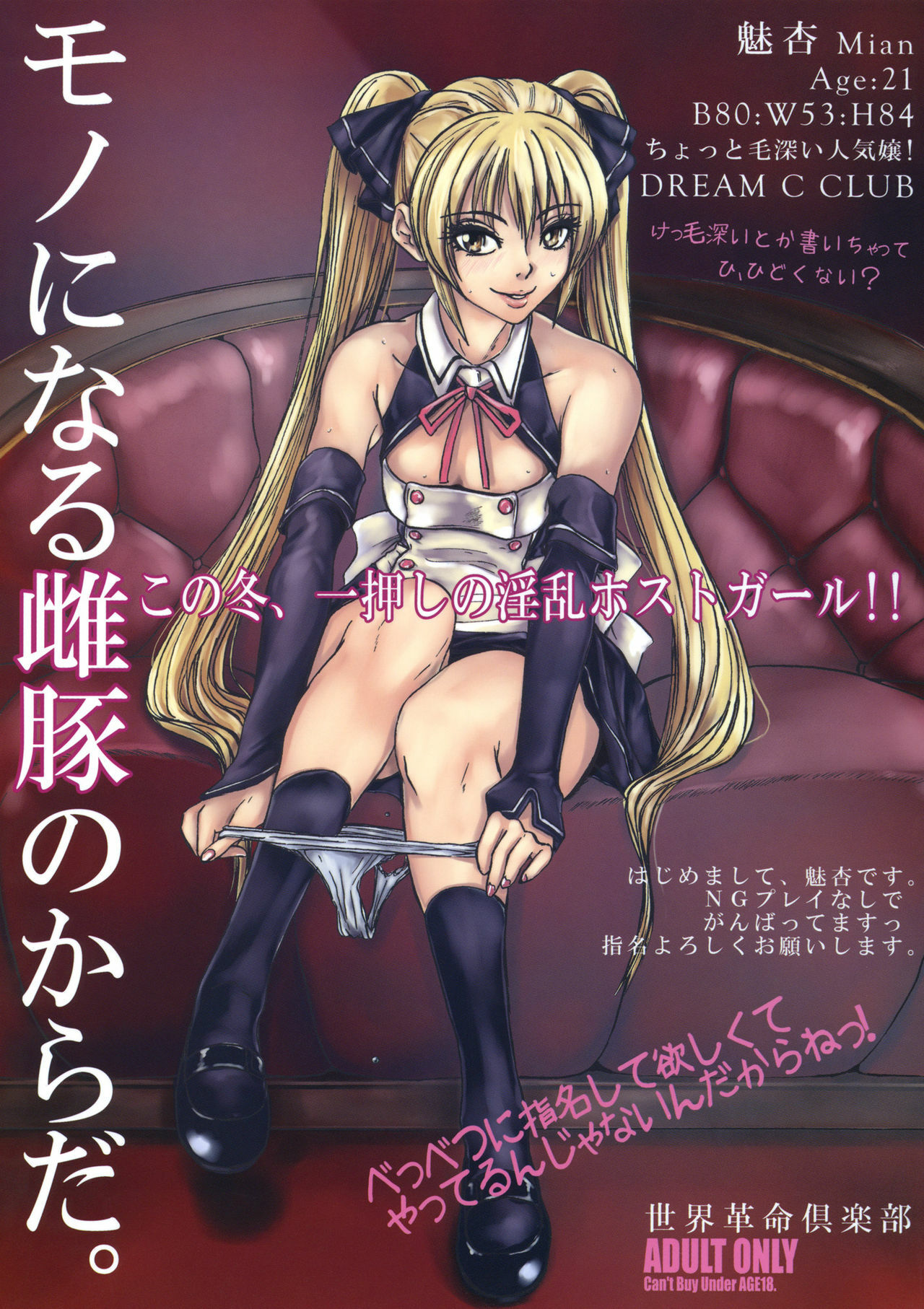(C77) [Sekai Kakumei Club (Ozawa Reido)] Mono ni Naru Mesu Buta no Kara da. (DREAM C CLUB) page 1 full