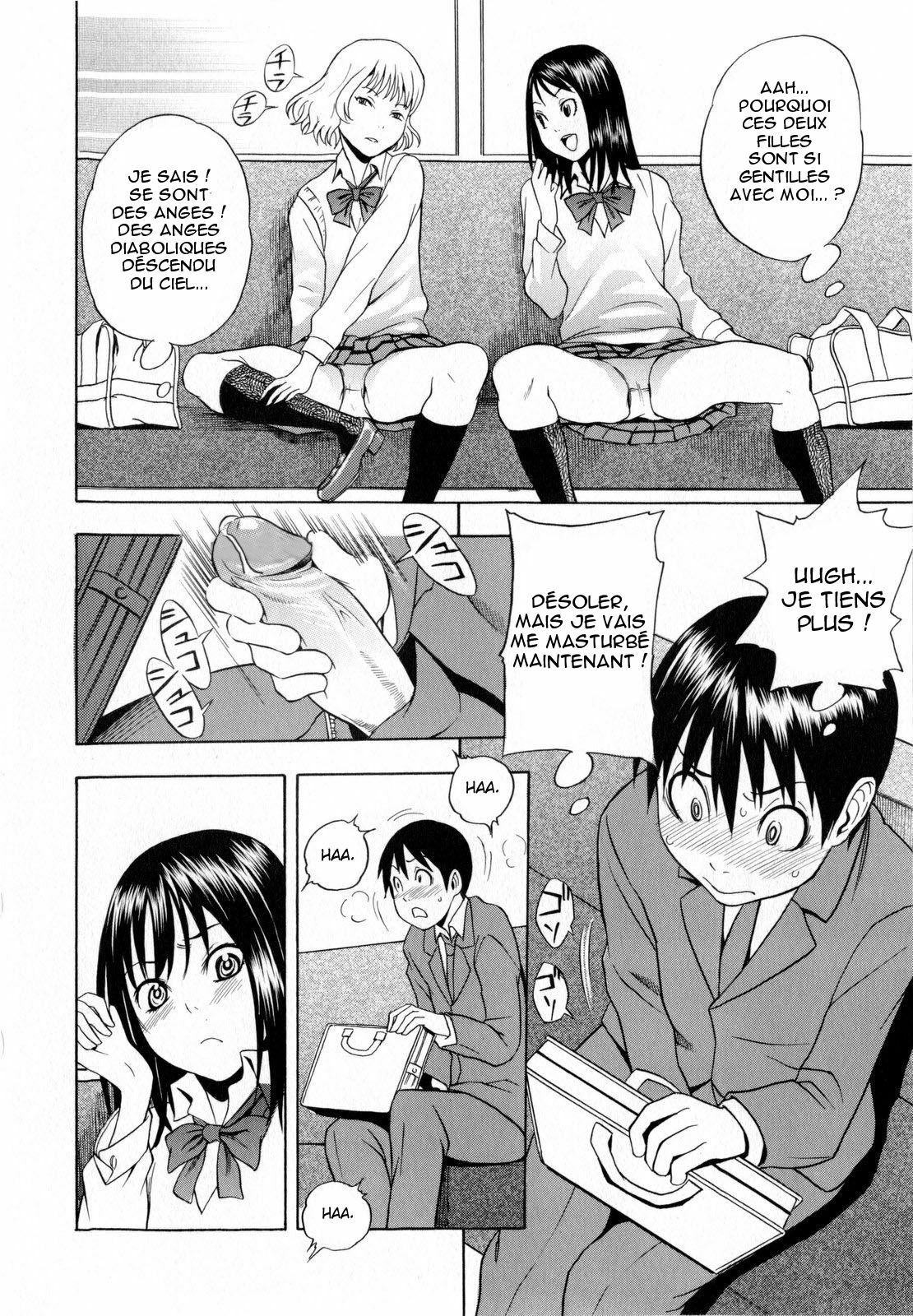 [Shiden Akira] Panchira Ero Tenshi | Naughty Upskirt Angels (COMIC Masyo 2010-03) [French] [Booth] [Decensored] page 9 full