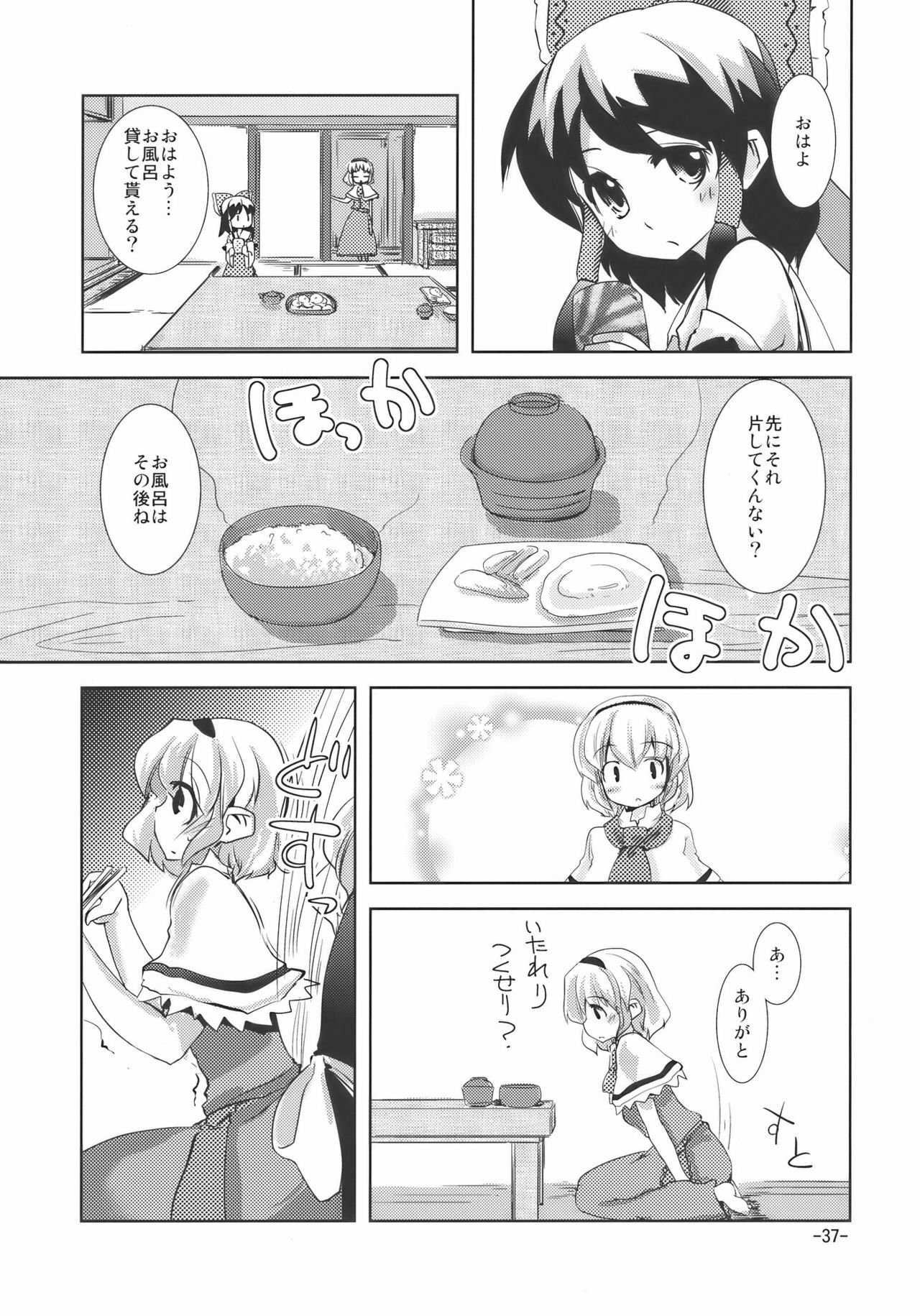 (Reitaisai 7) [Sanzoku no Uta (Takara Akihito)] Enkai ni Ikou (Touhou Project) page 37 full