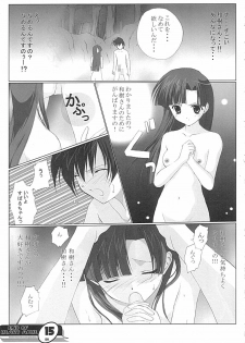 (C61) [URA FMO (Fumio, Miyamoto Aki)] END OF HEART ACHE (Comic Party) - page 14