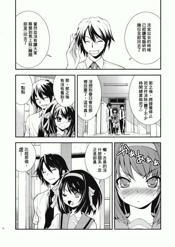 (C72) [Hapoi-Dokoro (Okazaki Takeshi)] Anomaly 0 (The Melancholy of Haruhi Suzumiya) [Chinese] [萌文化研究社漢化] page 19 full