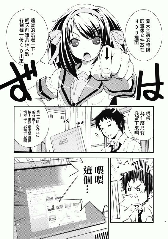 (C72) [Hapoi-Dokoro (Okazaki Takeshi)] Anomaly 0 (The Melancholy of Haruhi Suzumiya) [Chinese] [萌文化研究社漢化] page 2 full