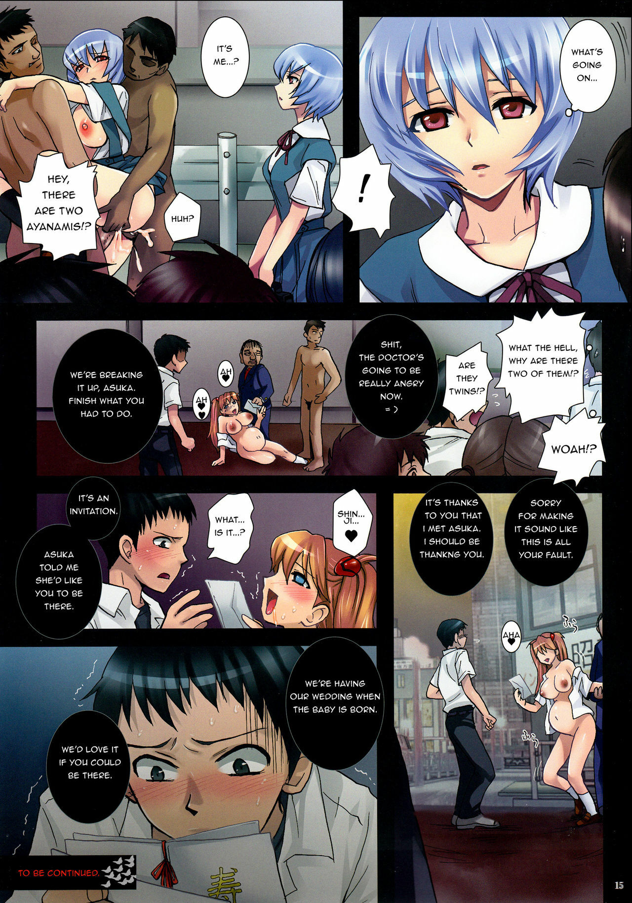 (C78) [Modae Tei (Modaetei Anetarou, Modaetei Imojirou)] Tsuugakuro no Daraku Rankou Gangu Asuka, Ninshin 9-kagetsu | A Gang-Bang Toy on the Road to School (Neon Genesis Evangelion) [English] page 16 full