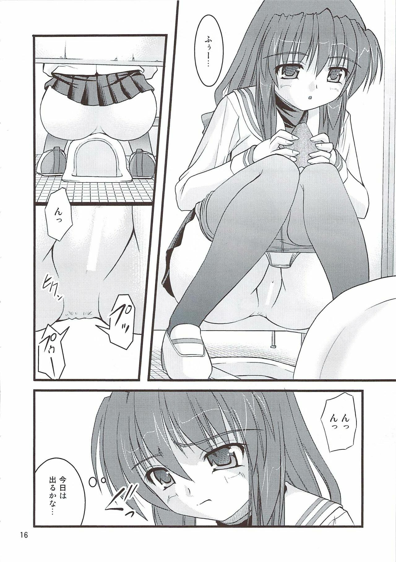 (C78) [Juicy Fruits (Satomi Hidefumi)] Bou Yuumei Koukou Joshi Toilet Tousatsu 2-jigen Bishoujo Hen Vol. 4 (Clannad) page 16 full