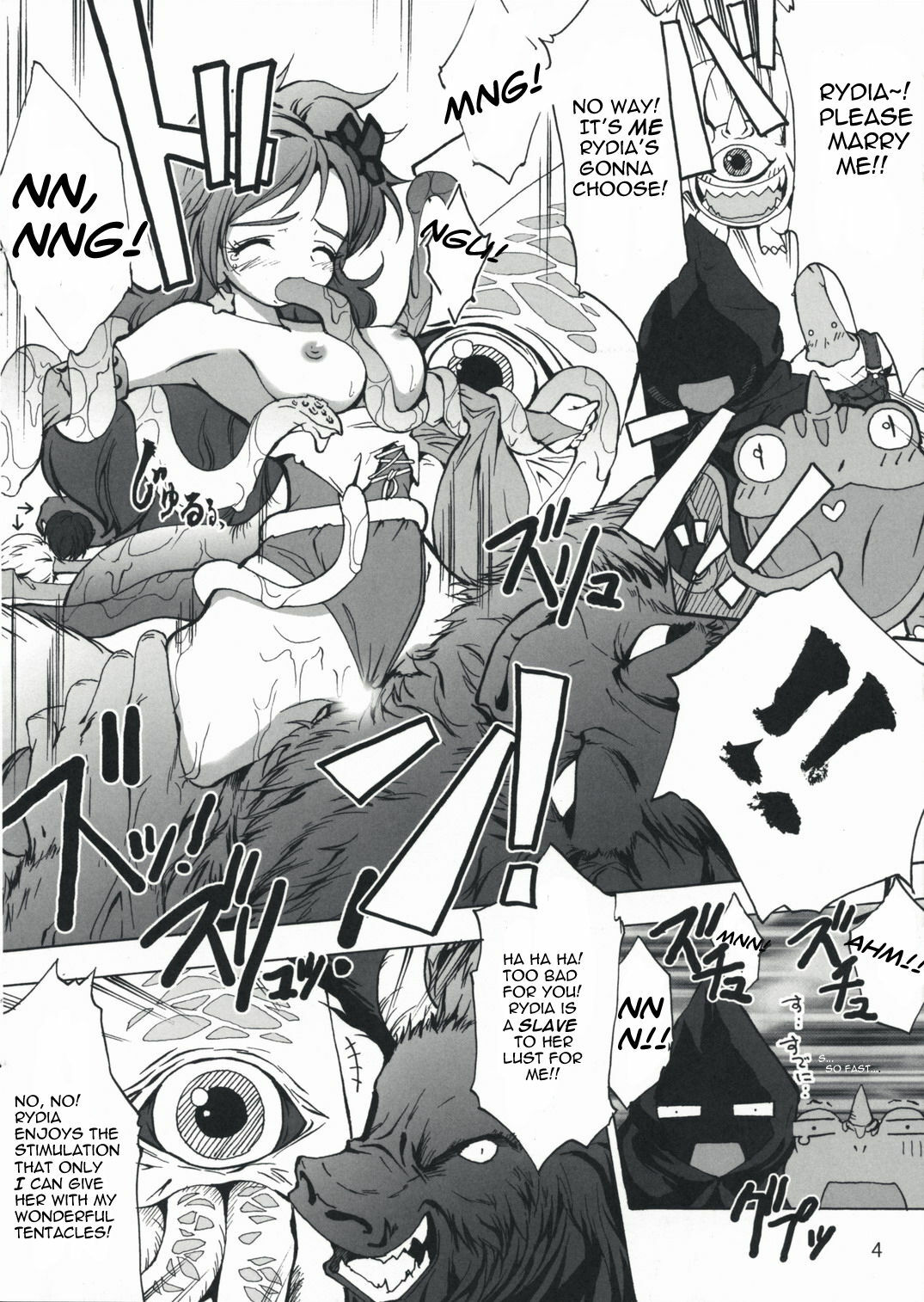 (SC40) [Teio Tei (Teio Tei Teio)] Shokushu x Rydia 2008 Otameshiban - Tentacle x Rydia 2008 Pilot Style (Final Fantasy IV) [English] page 4 full