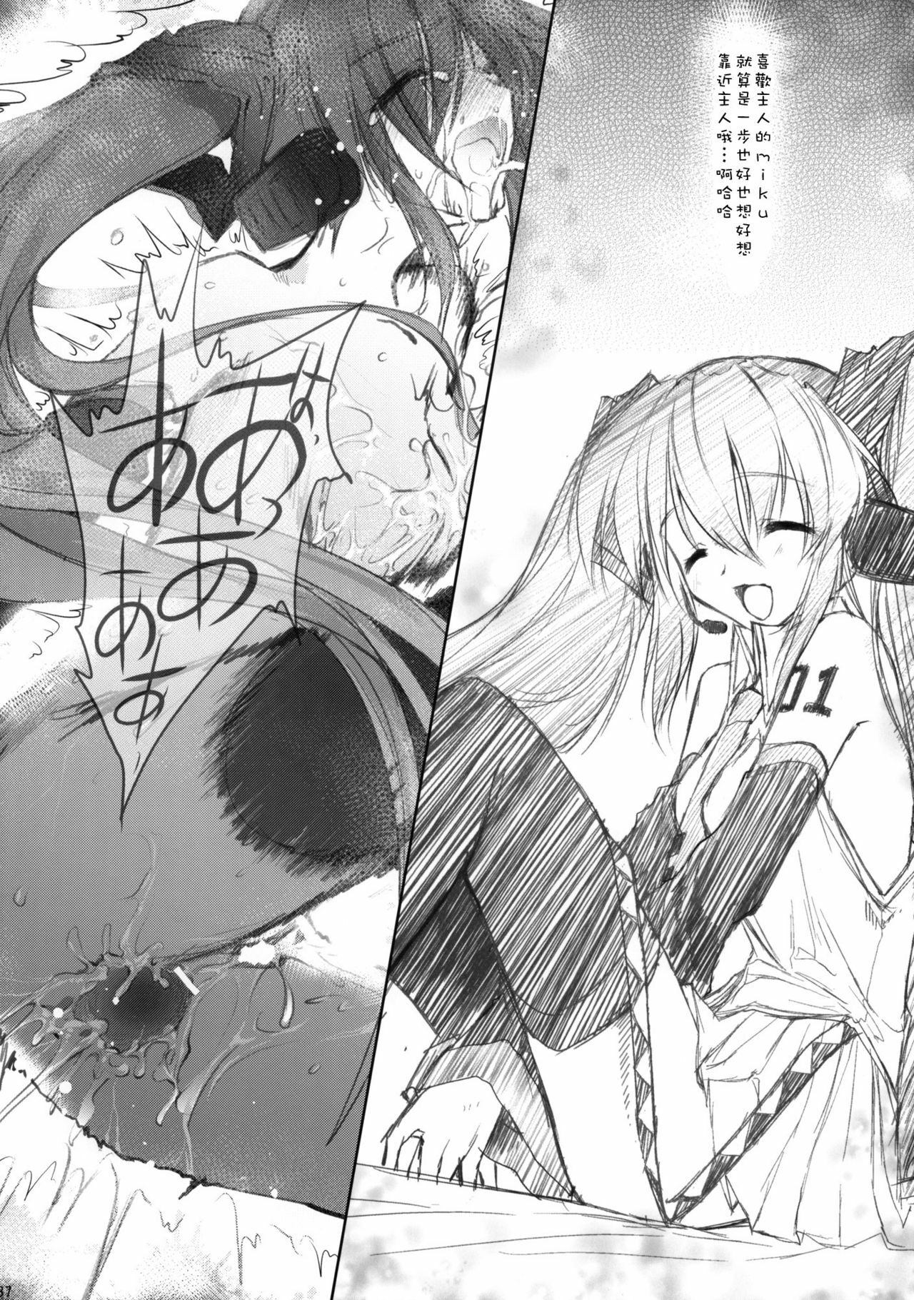 [AVA (Mugen-DAI)] Bukiyou na Vocaloid no Ohanashi (VOCALOID) [Chinese] [枫色汉化] page 34 full
