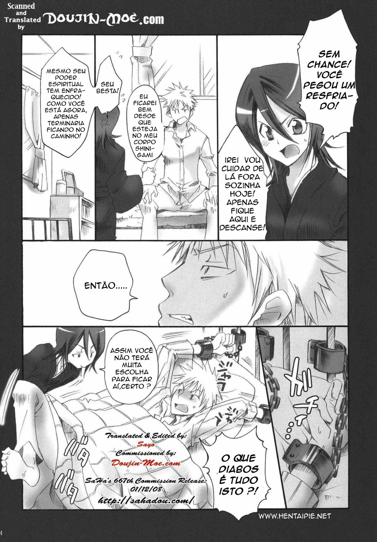 (C69) [Kurione-sha (YU-RI)] Pochi Honey | Petit Honey (Bleach) [Portuguese-BR] [HentaiPie] page 3 full