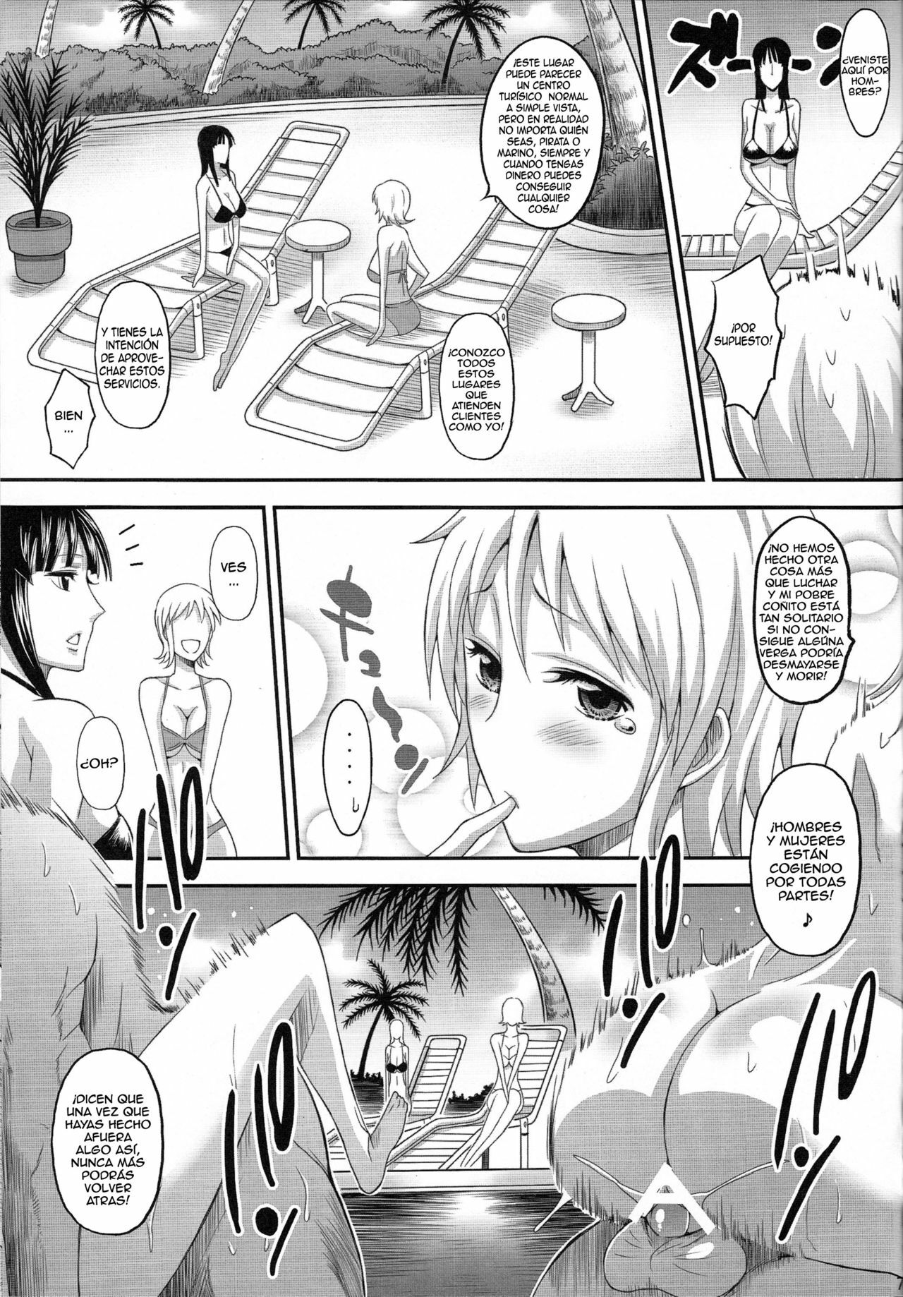 (C78) [Diogenes Club (Haikawa Hemlen)] Rakuen Onna Kaizoku - Woman Pirate in Paradise (One Piece) [Spanish] {Biblioteca Hentai} page 6 full
