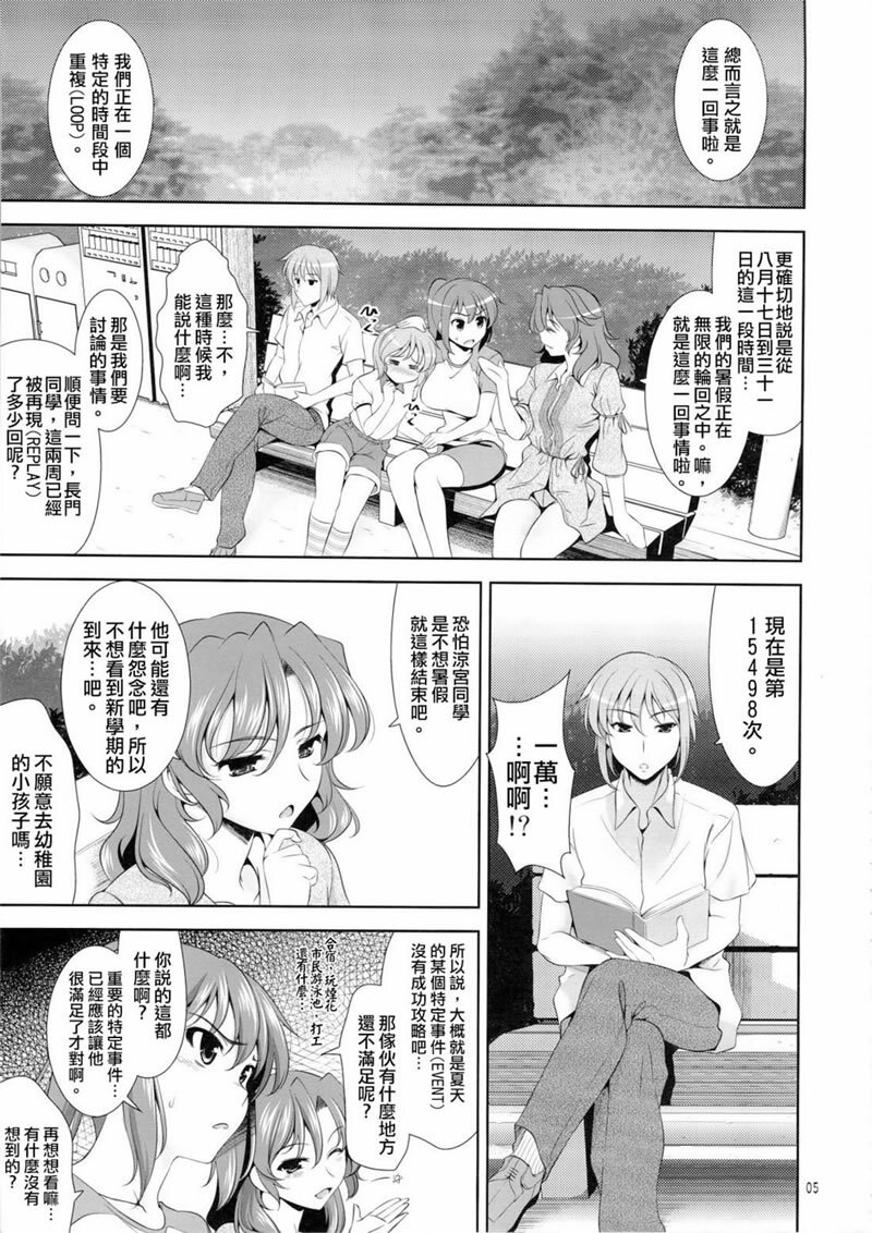 (C74) [Goromenz (Yasui Riosuke)] Manatsu no Yo no Yume no Mata Yume no Mata Yume - A Mid summer Night's Dream & Dream & Dreams (Suzumiya Haruhi no Yuuutsu) [Chinese] [枫色汉化组] page 4 full