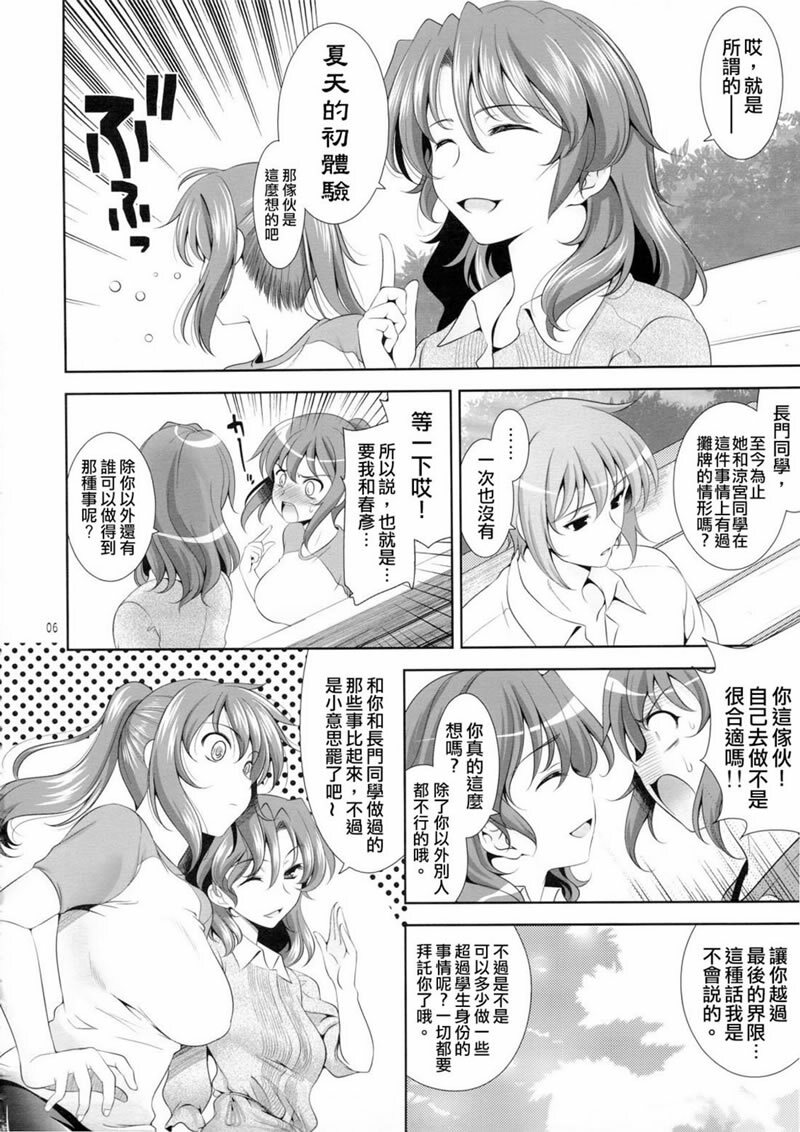 (C74) [Goromenz (Yasui Riosuke)] Manatsu no Yo no Yume no Mata Yume no Mata Yume - A Mid summer Night's Dream & Dream & Dreams (Suzumiya Haruhi no Yuuutsu) [Chinese] [枫色汉化组] page 5 full