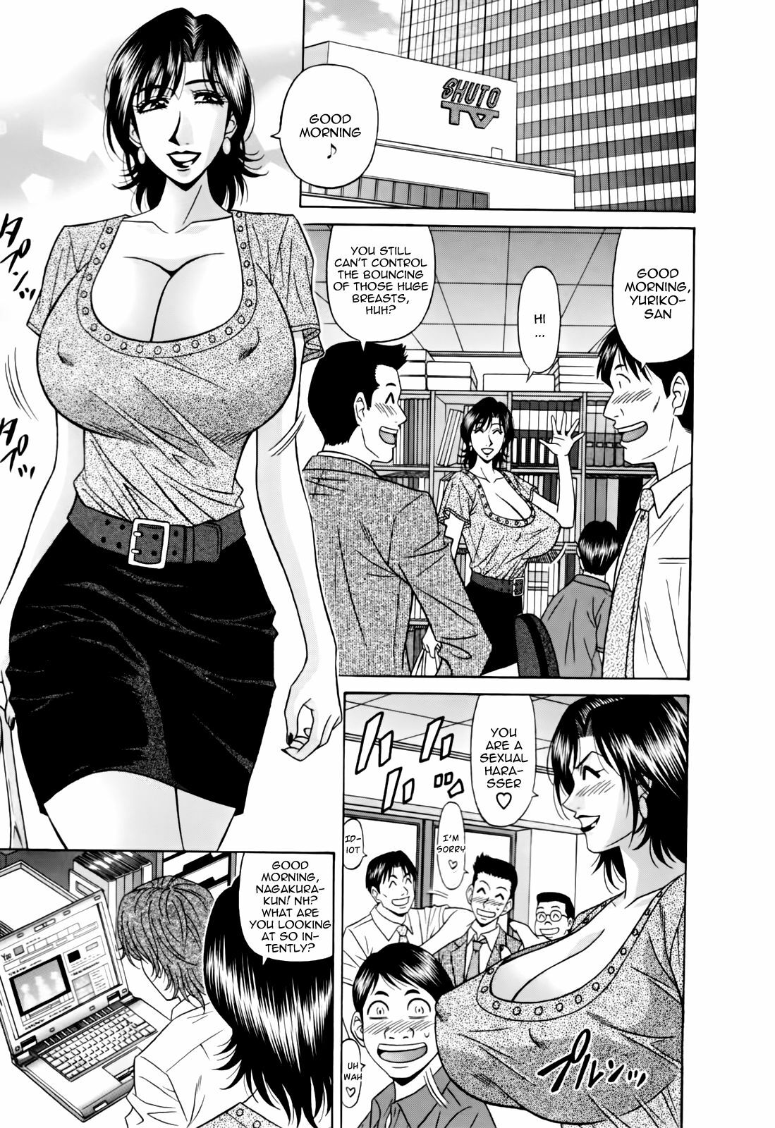 [Ozaki Akira] Hitoduma Bakunyuu Announcer Yuriko-san 1 [English] [Nemui] page 133 full