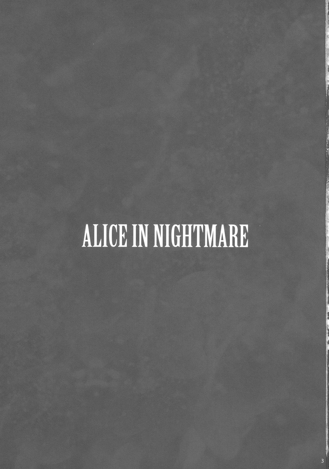 (C78) [54burger (Marugoshi)] ALICE IN NIGHTMARE (Touhou Project) page 3 full