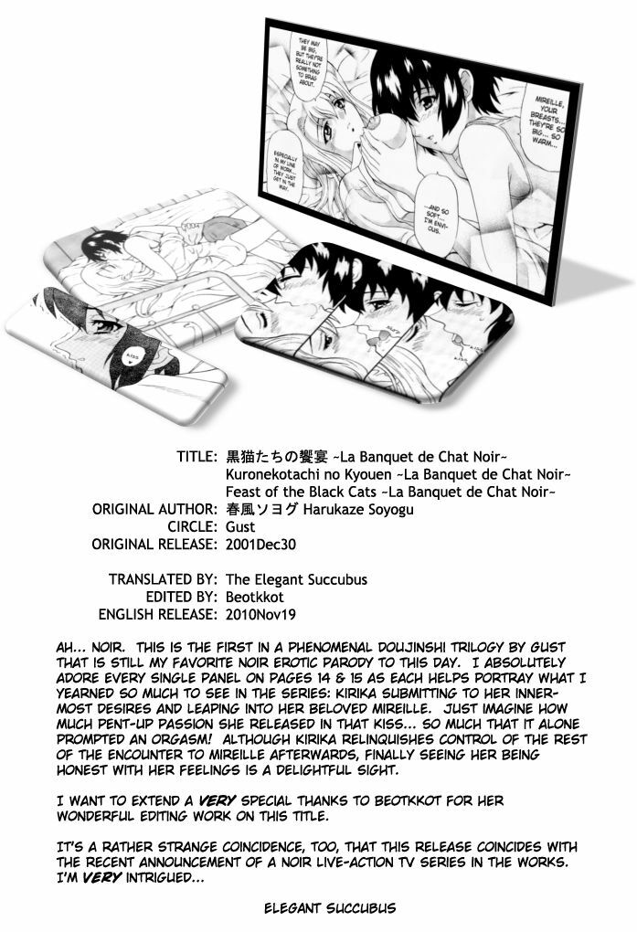 (C61) [GUST (Harukaze Soyogu)] Kuronekotachi no Kyouen La banquet de Chat Noir | Feat of the Black Cats -La banquet de Chat Noir- (Noir) [English] [Elegant Succubus] page 33 full